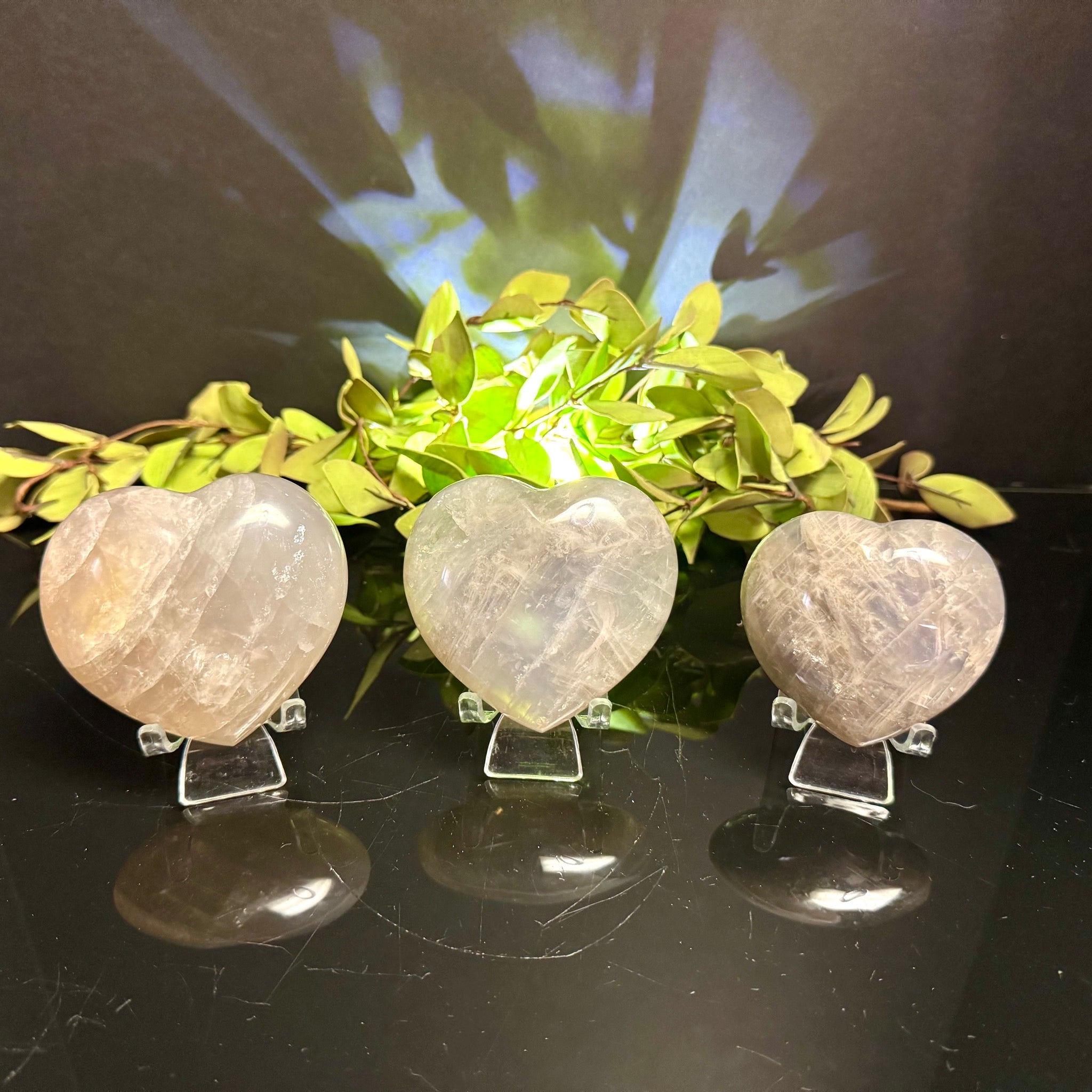 Blue Rose Quartz Heart
