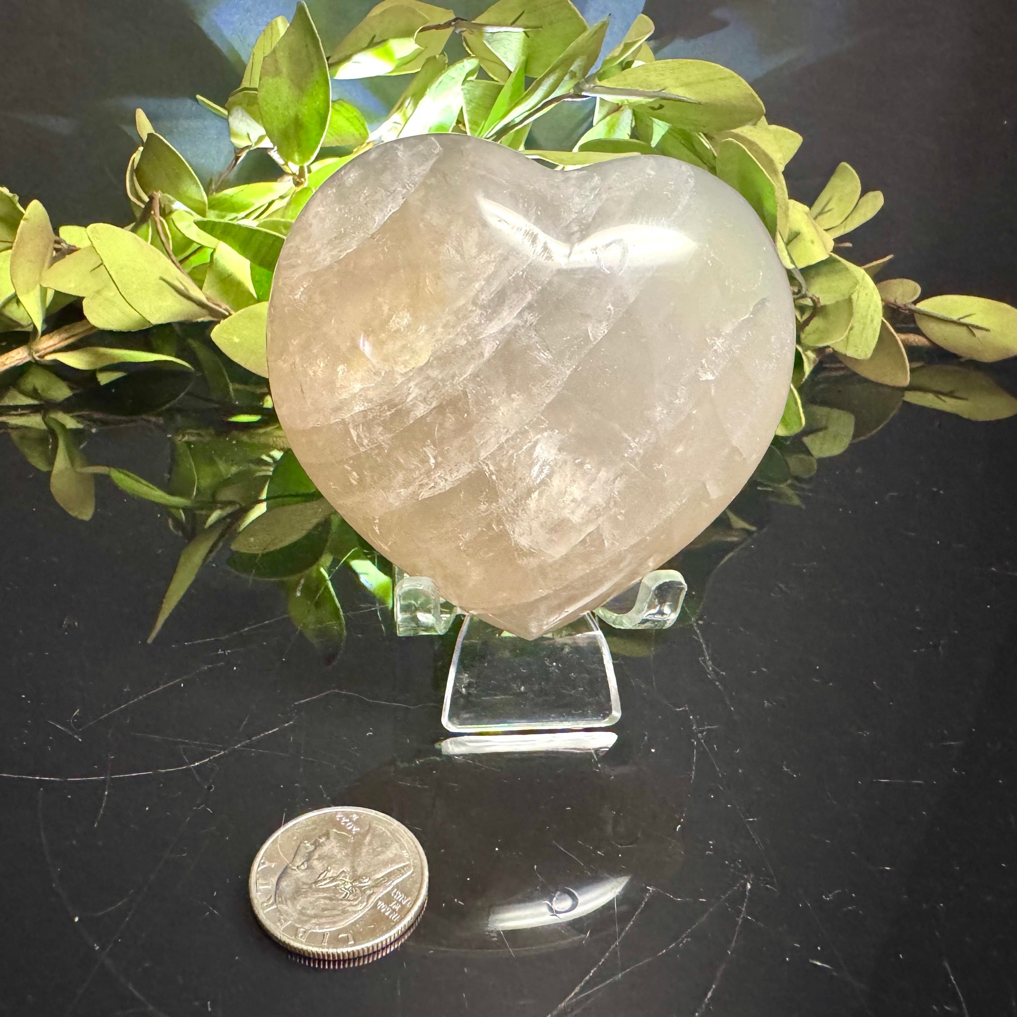 Blue Rose Quartz Heart