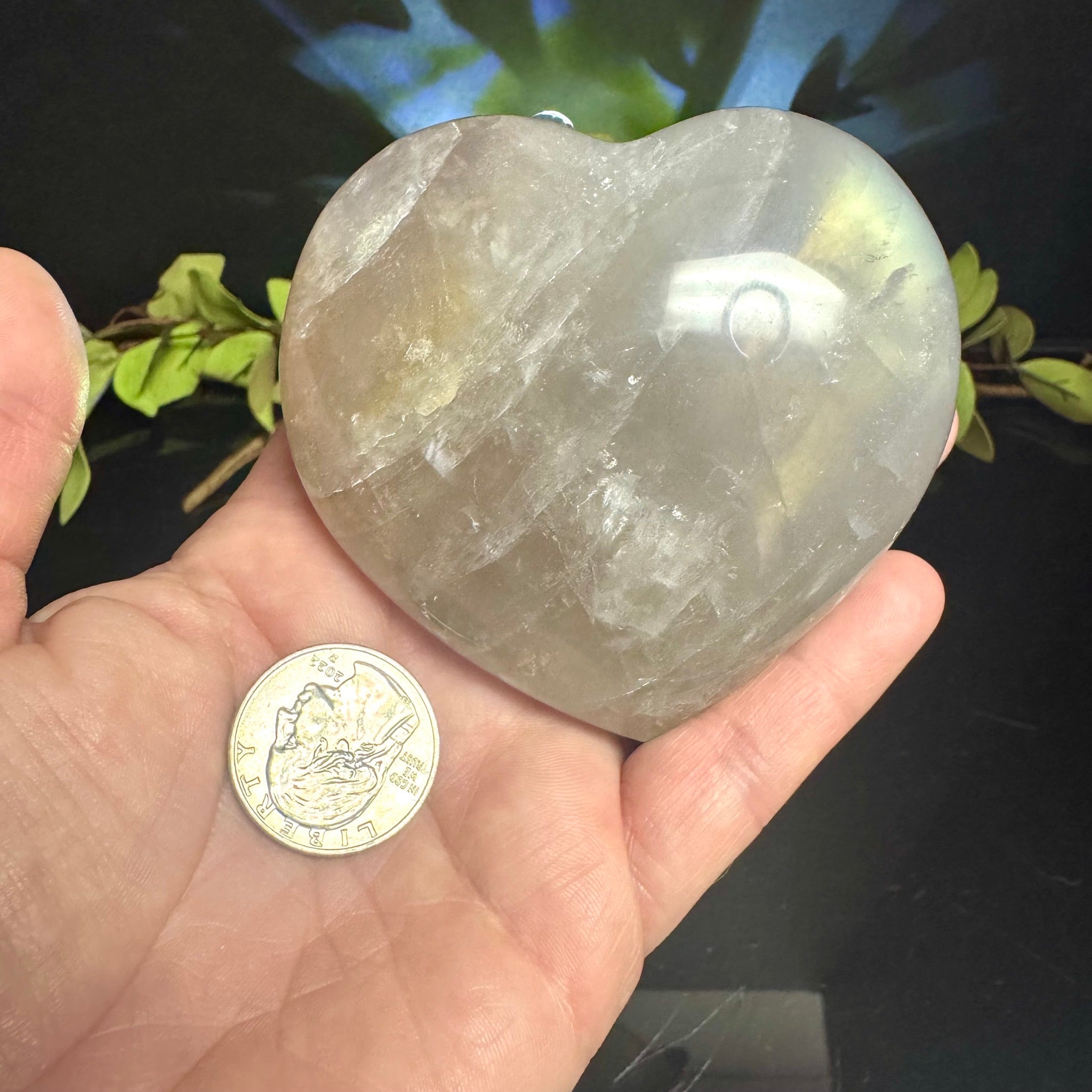 Blue Rose Quartz Heart