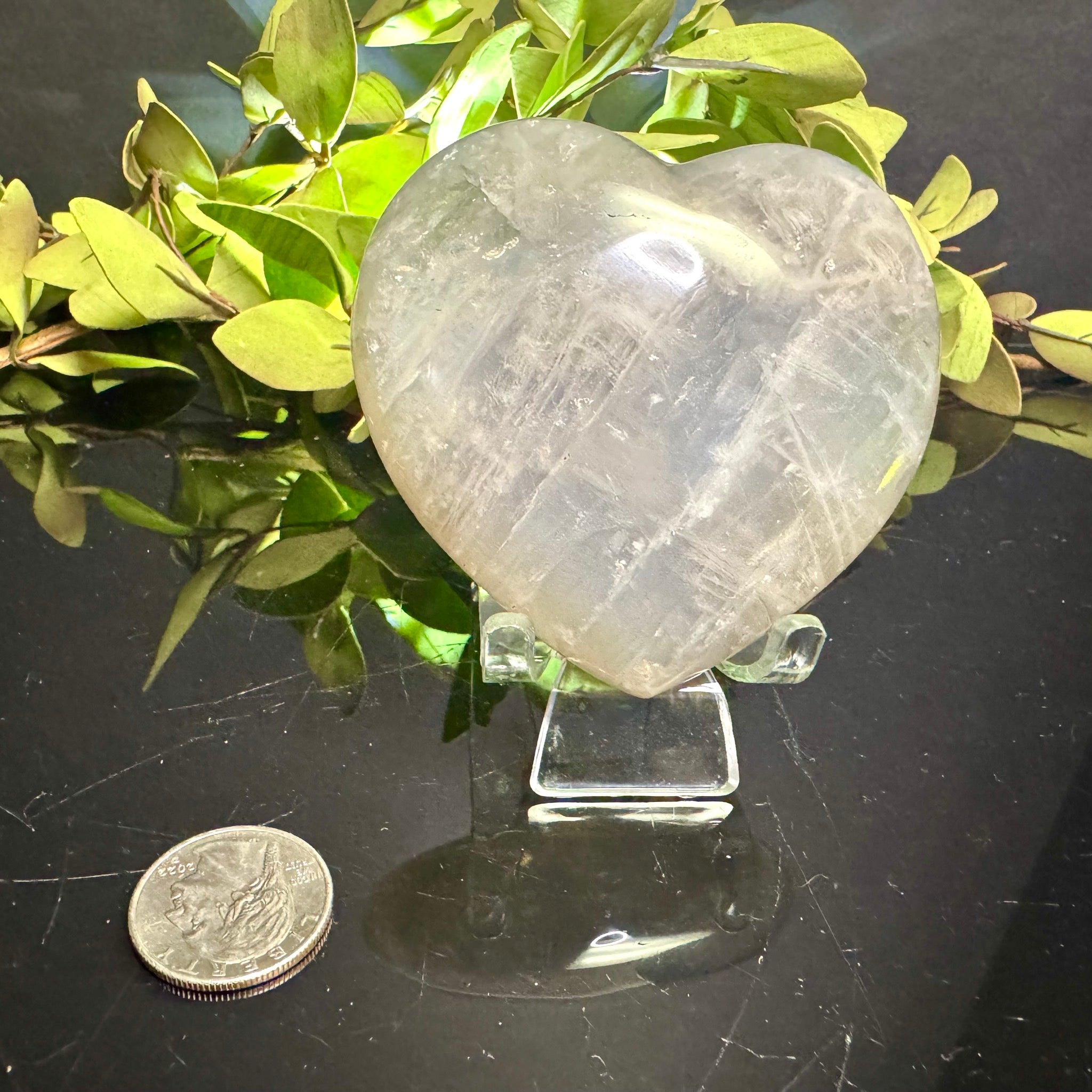 Blue Rose Quartz Heart