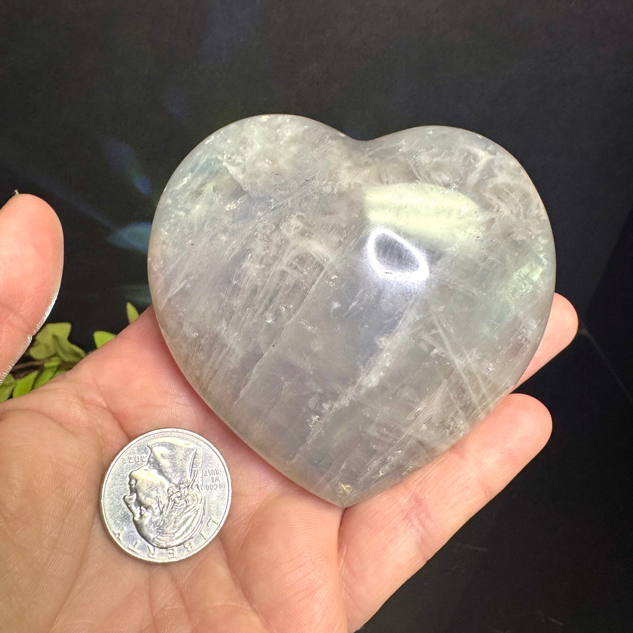 Blue Rose Quartz Heart