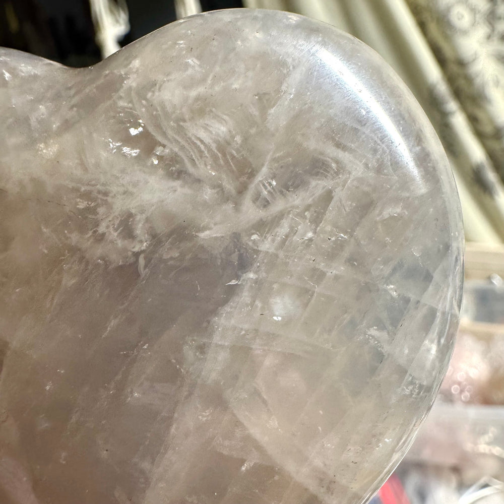 Blue Rose Quartz Heart