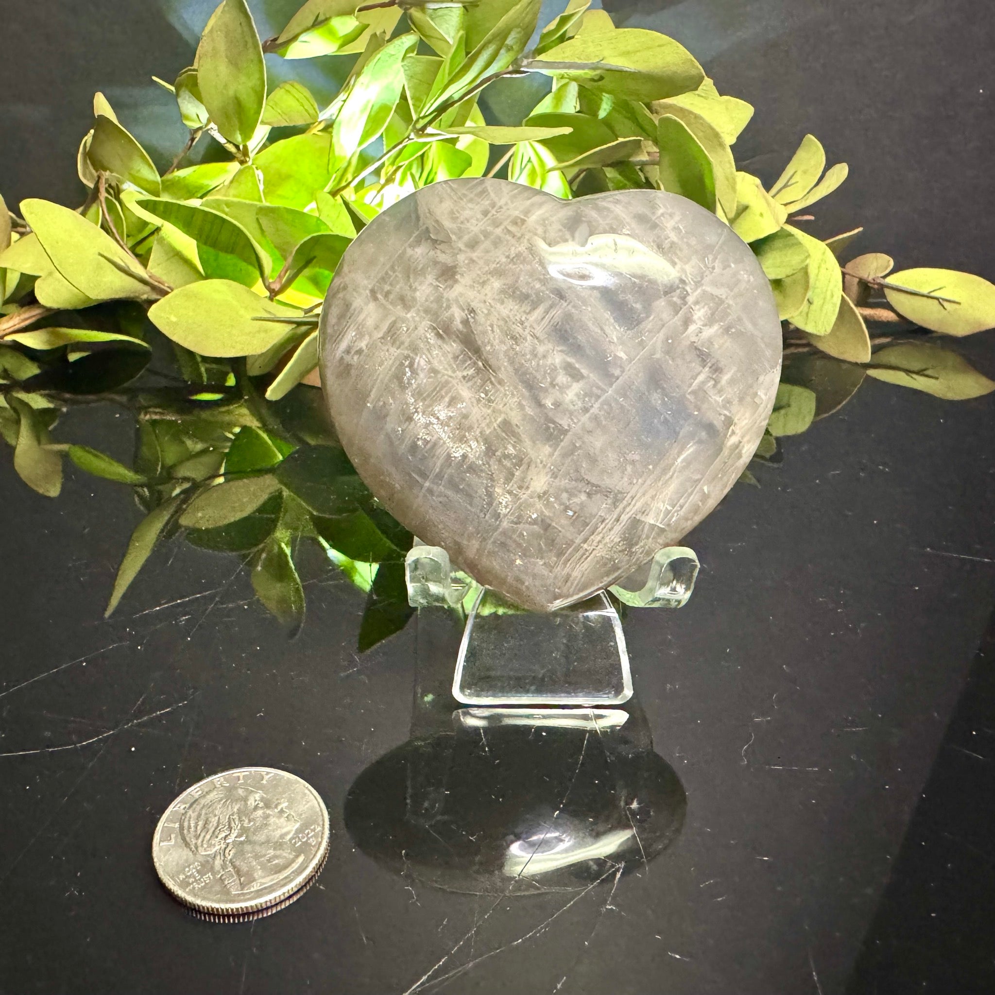 Blue Rose Quartz Heart
