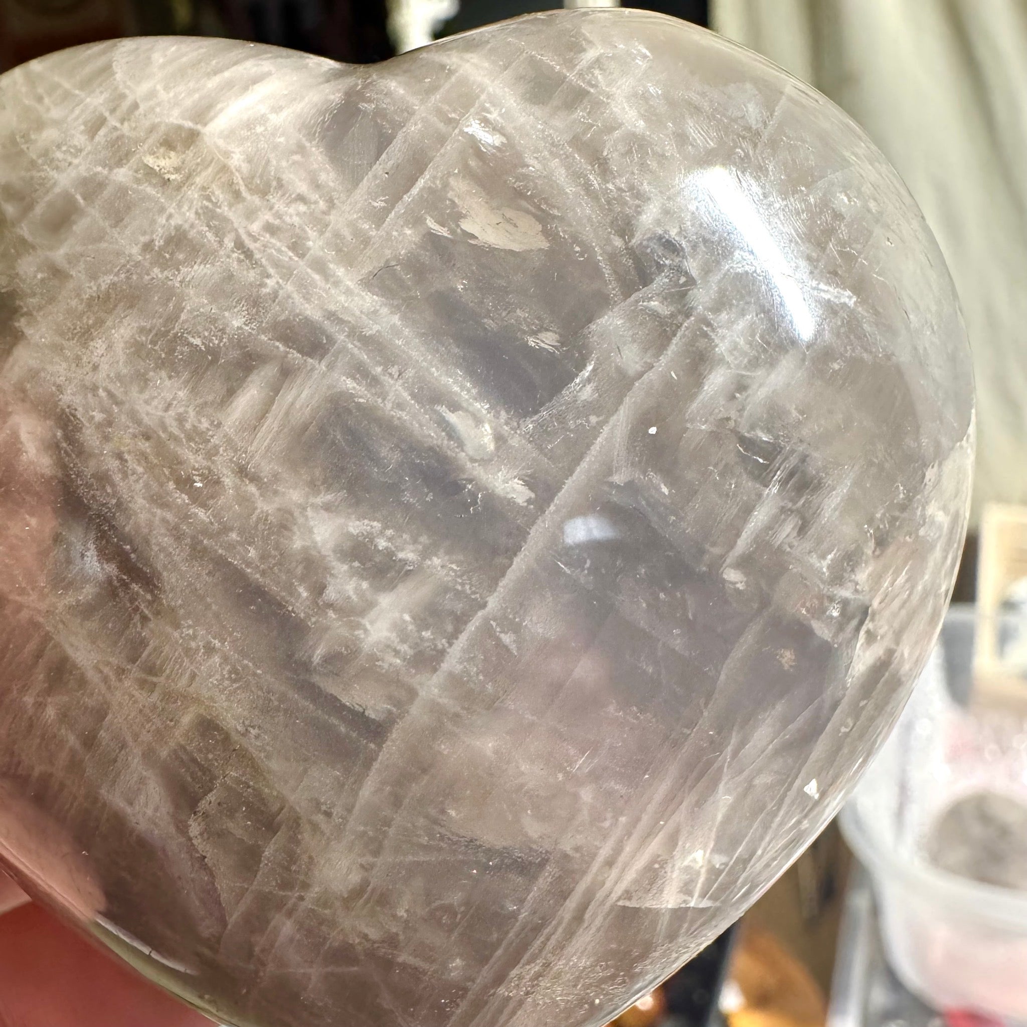 Blue Rose Quartz Heart