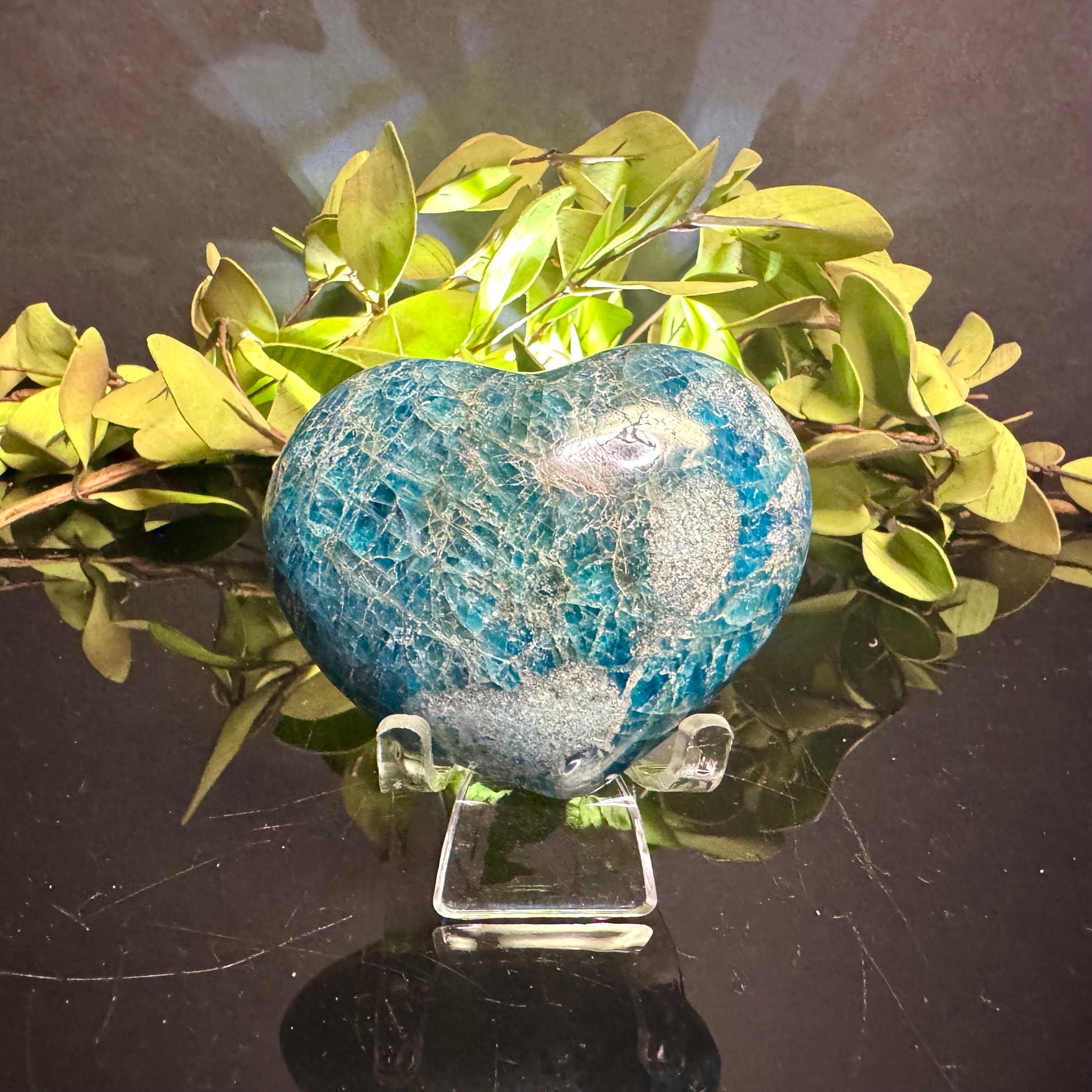 Blue Apatite Heart