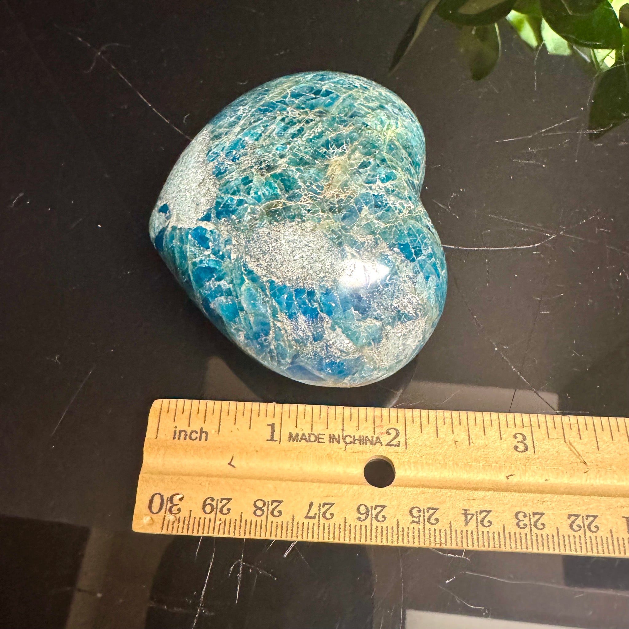 Blue Apatite Heart