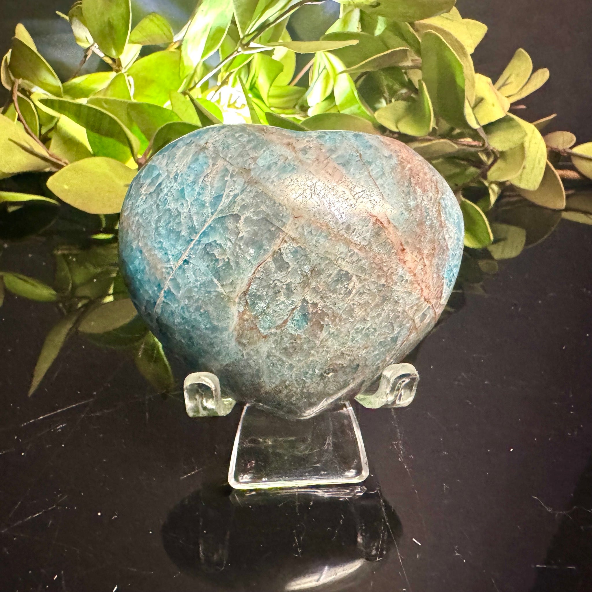 Blue Apatite Heart