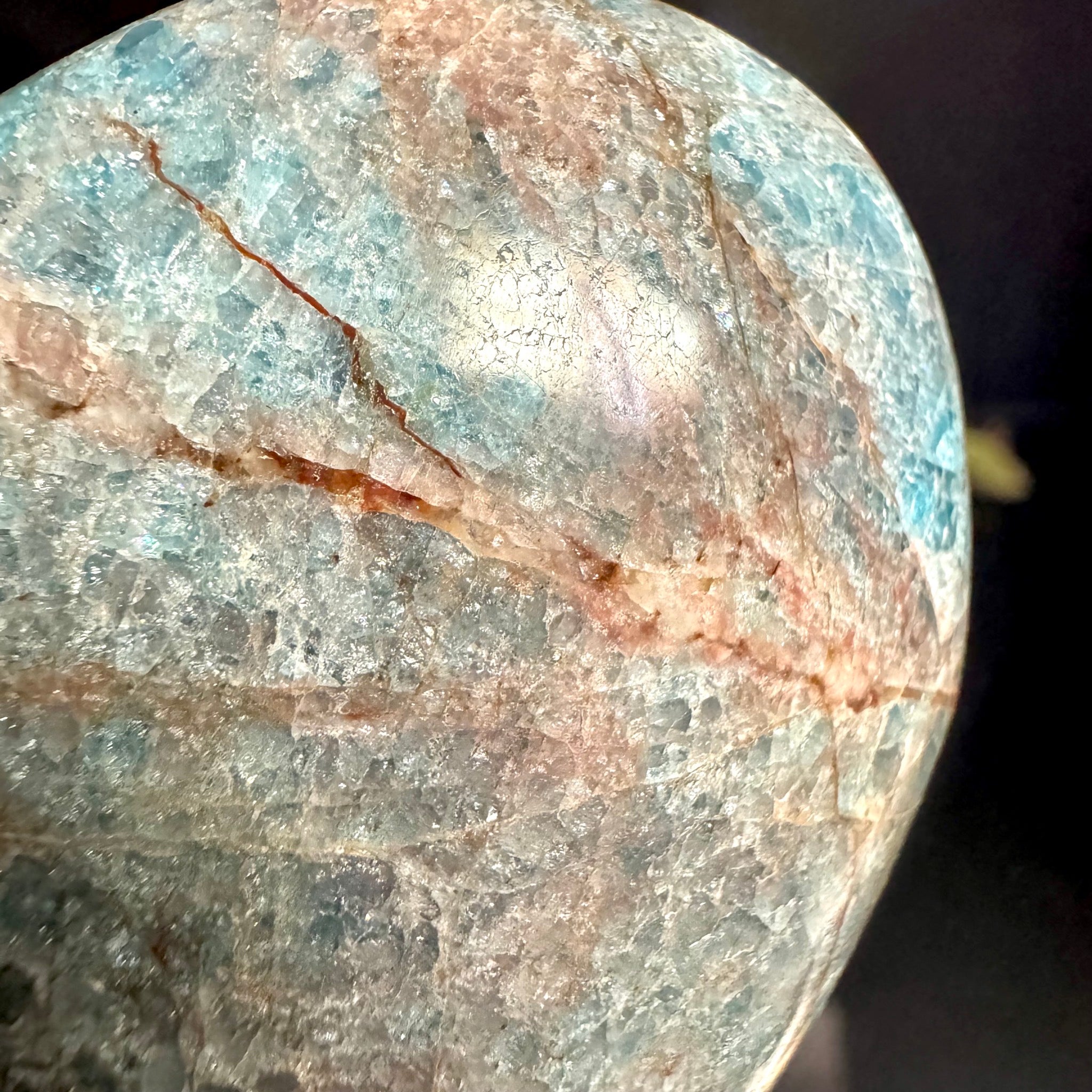 Blue Apatite Heart