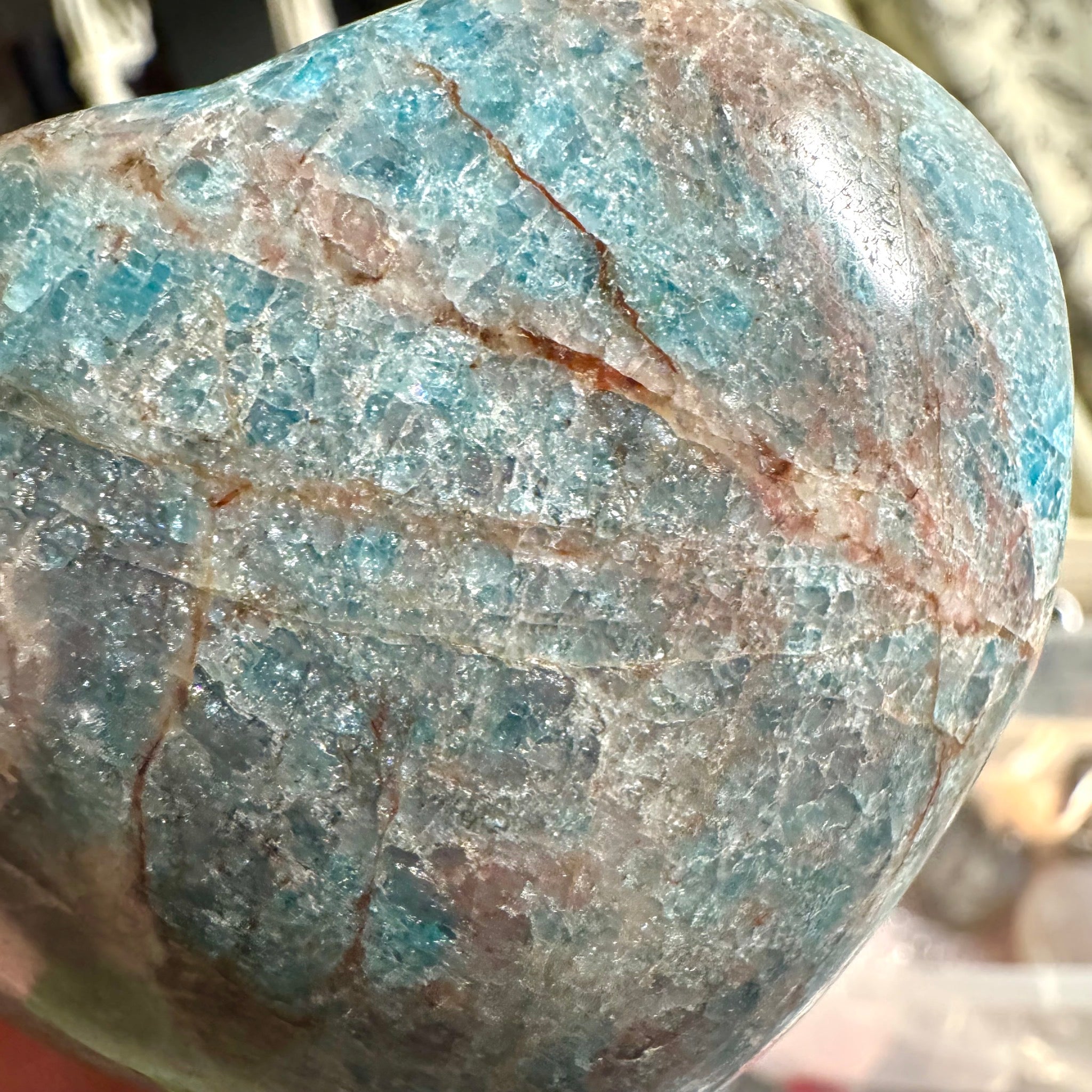 Blue Apatite Heart