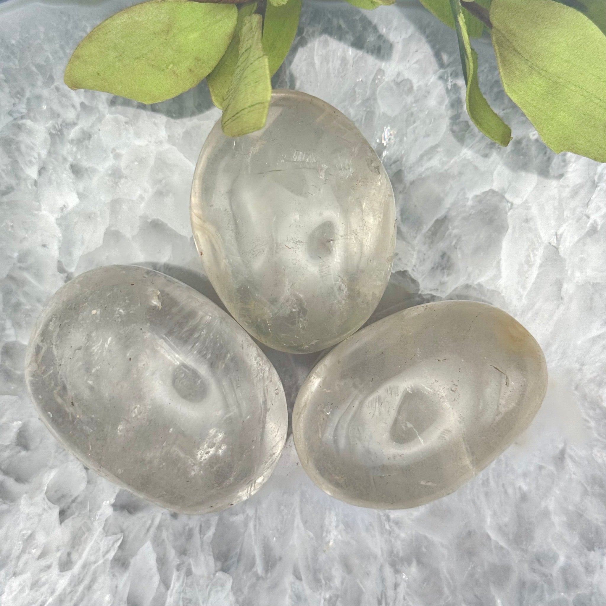 Clear Quartz Palm Stone