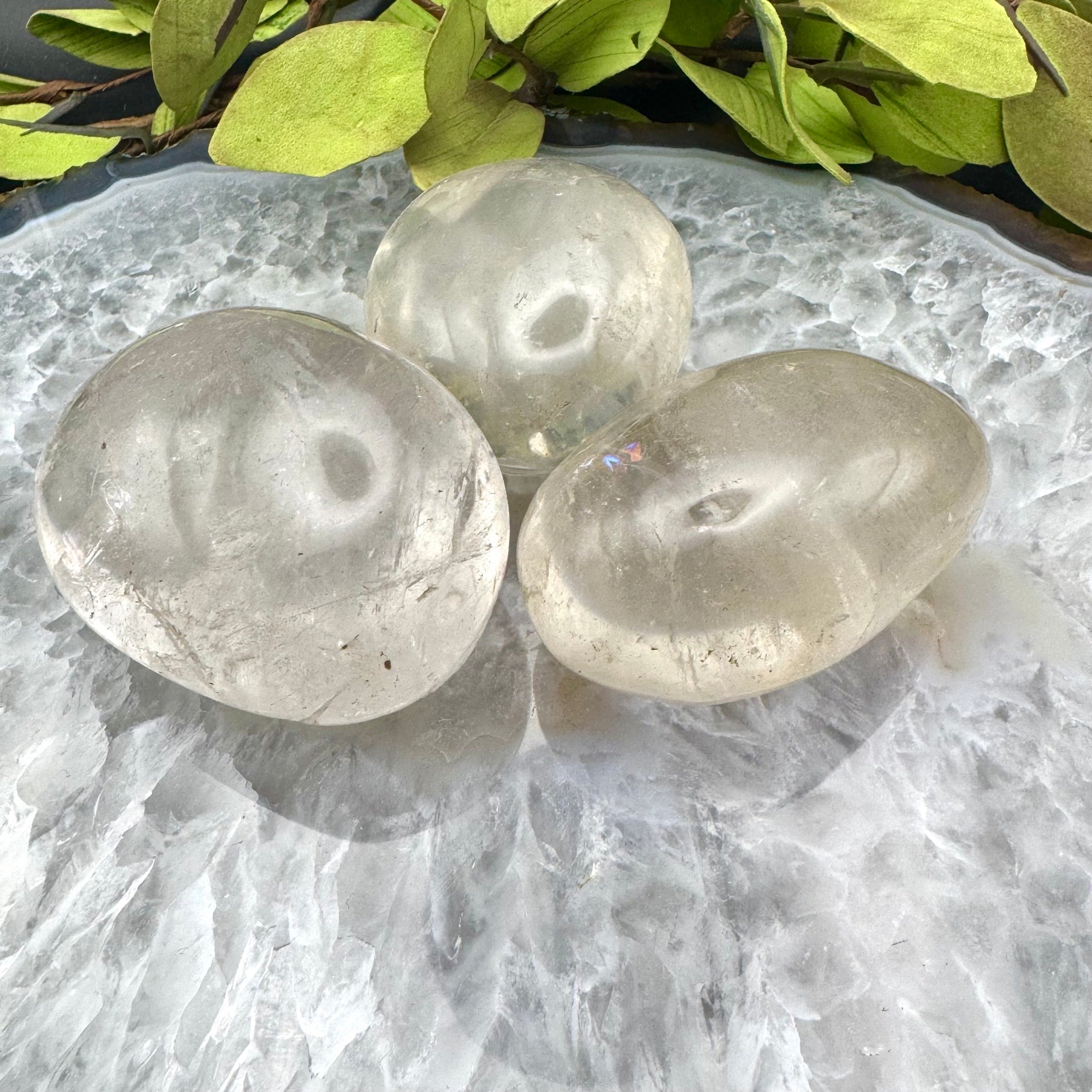 Clear Quartz Palm Stone