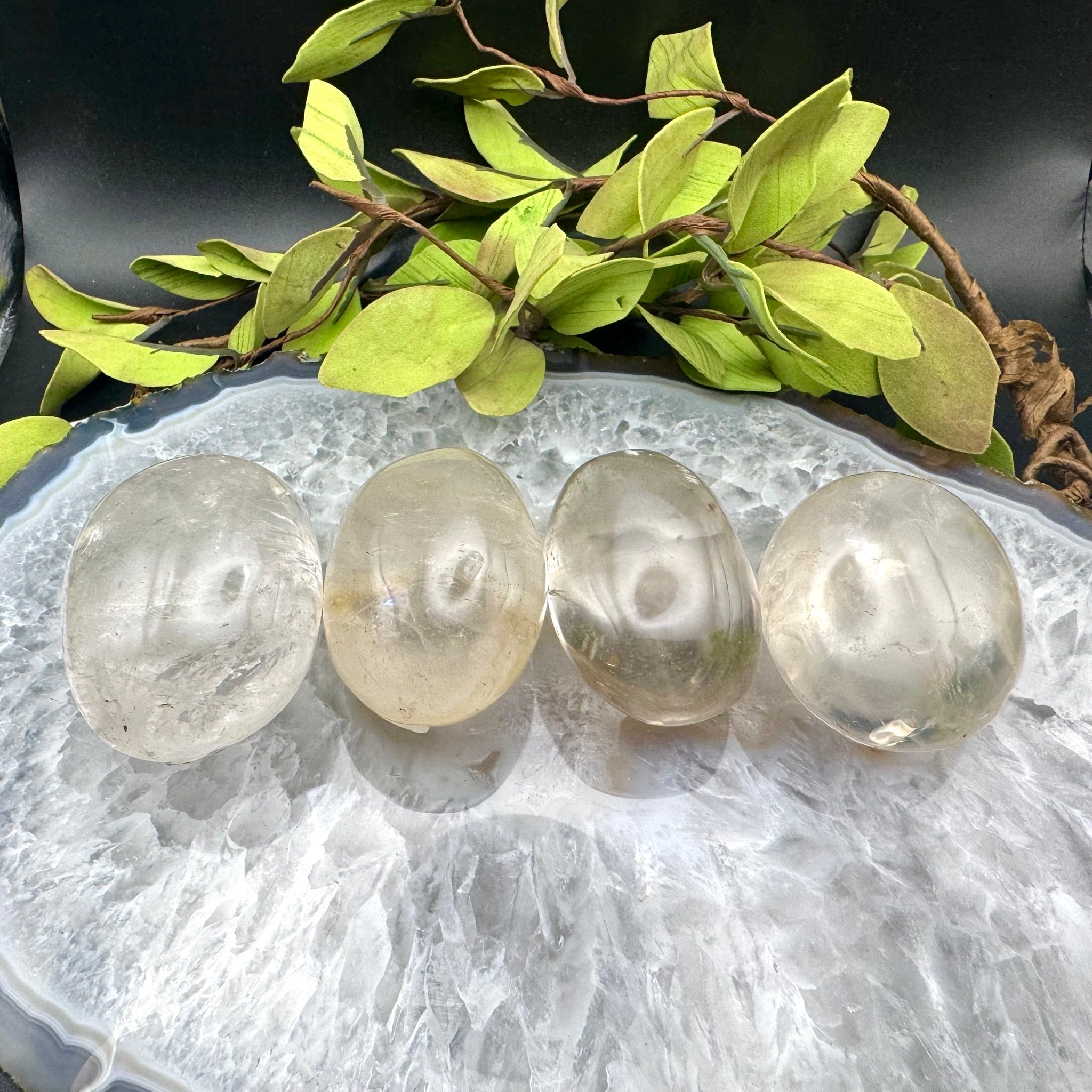 Clear Quartz Palm Stone
