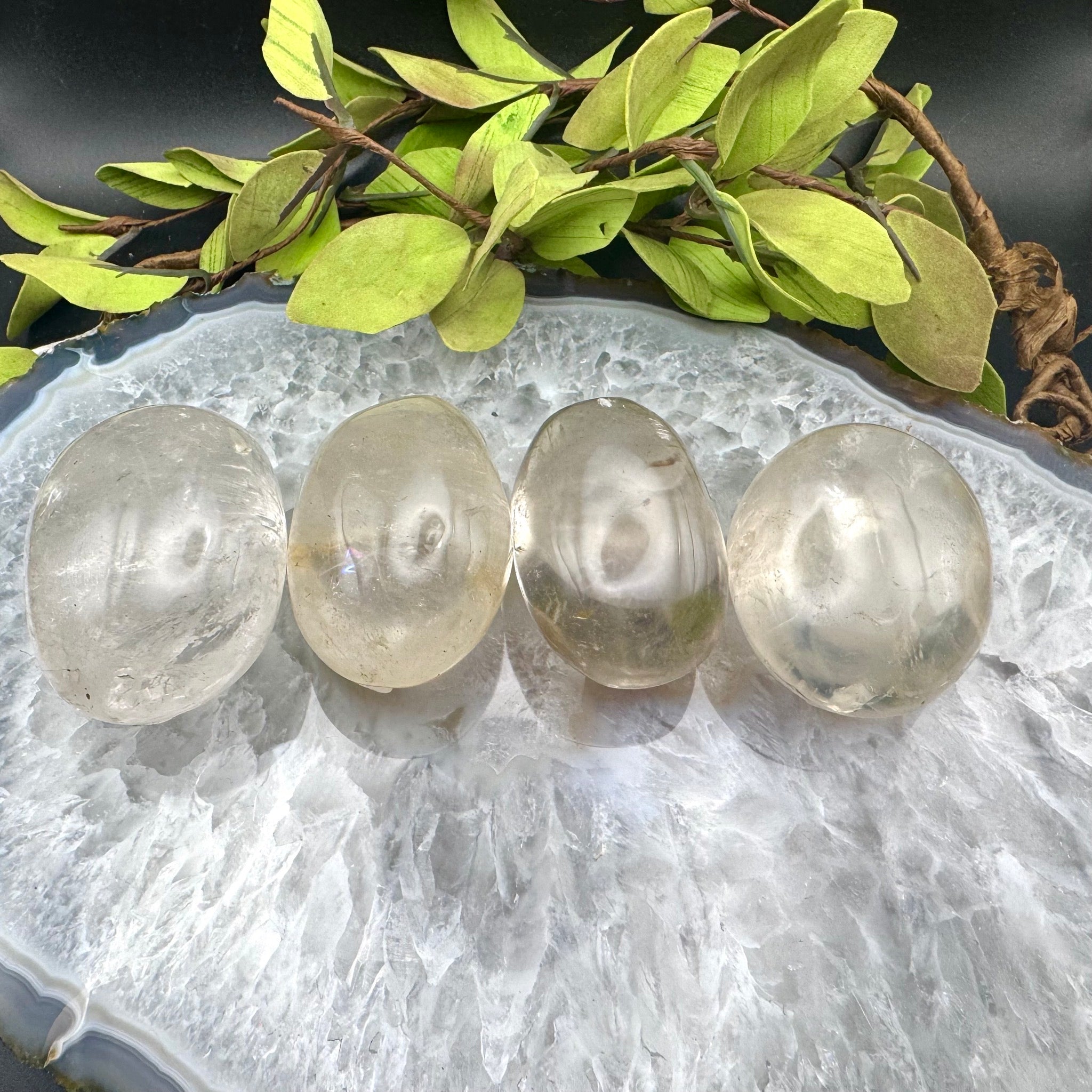 Clear Quartz Palm Stone