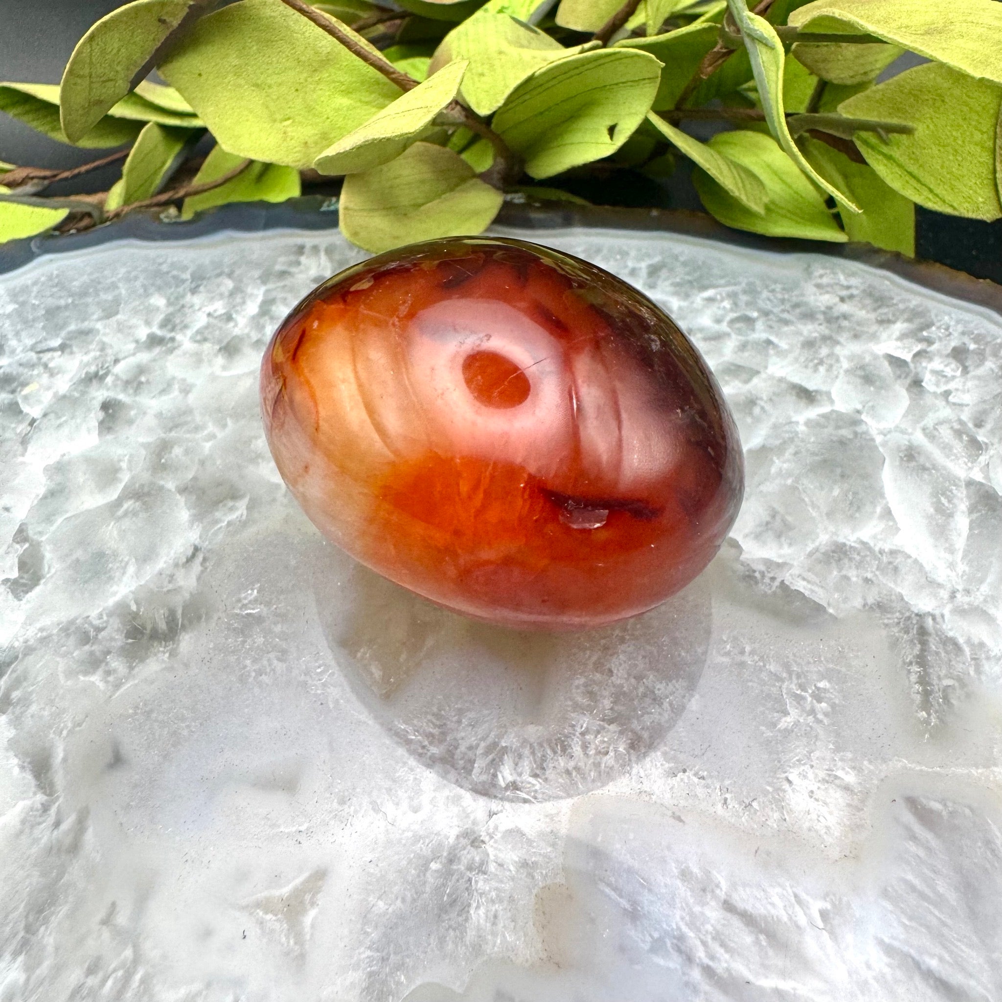 Carnelian Palm Stone