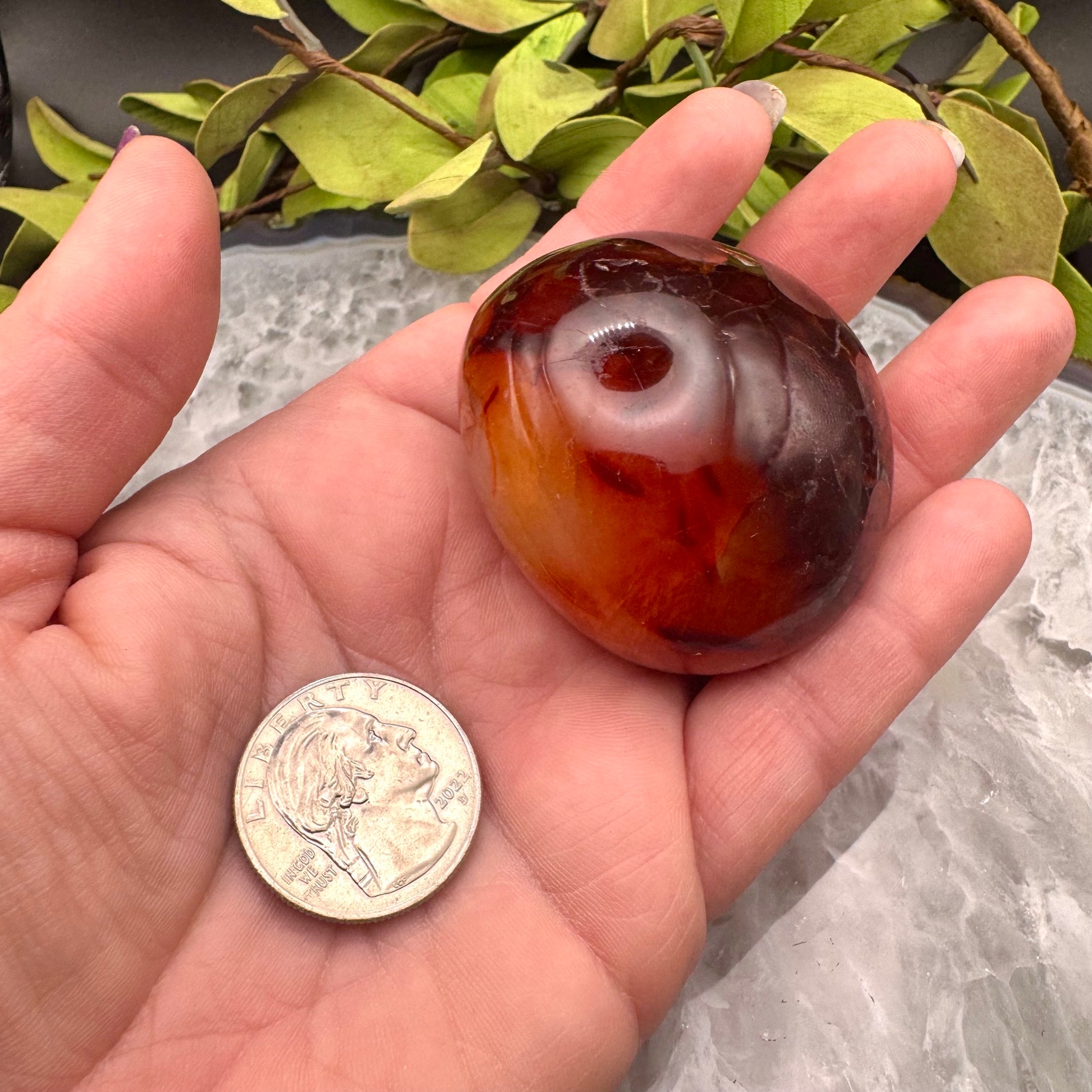 Carnelian Palm Stone