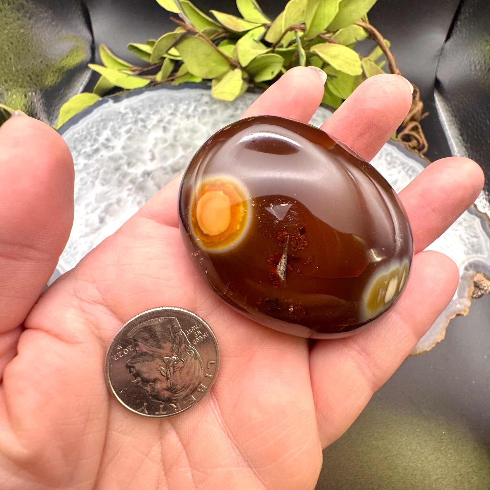 Carnelian Palm Stone