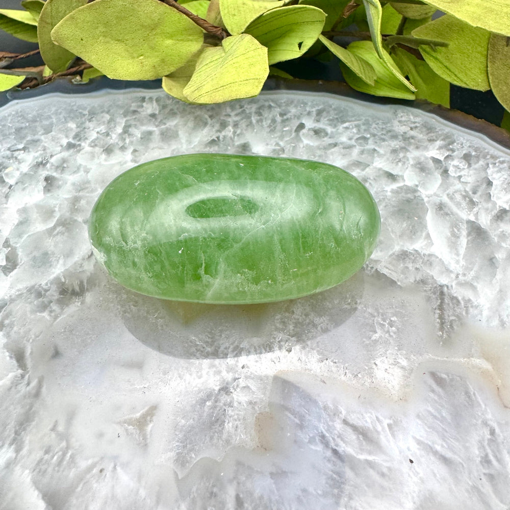 Prehnite Palm Stone