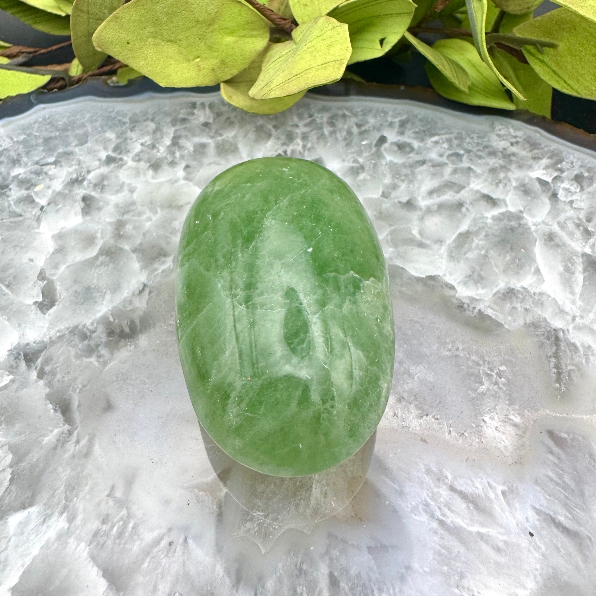 Prehnite Palm Stone
