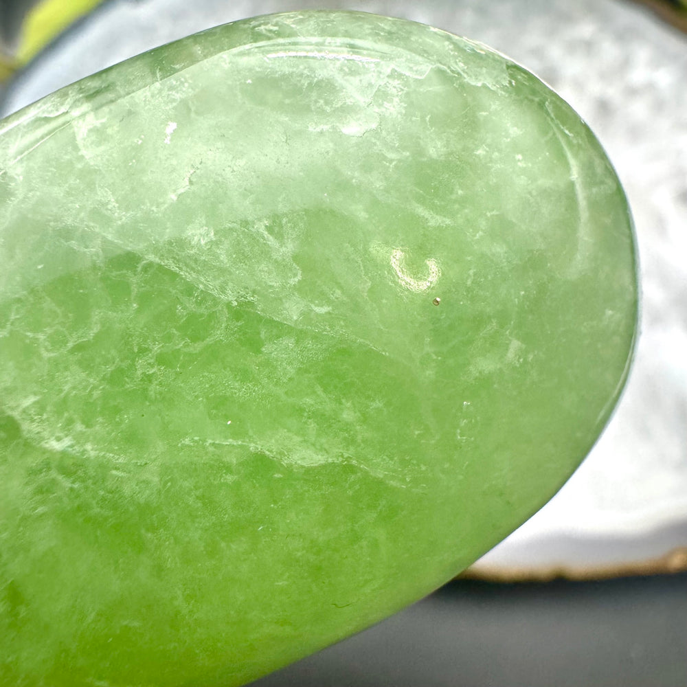 Prehnite Palm Stone