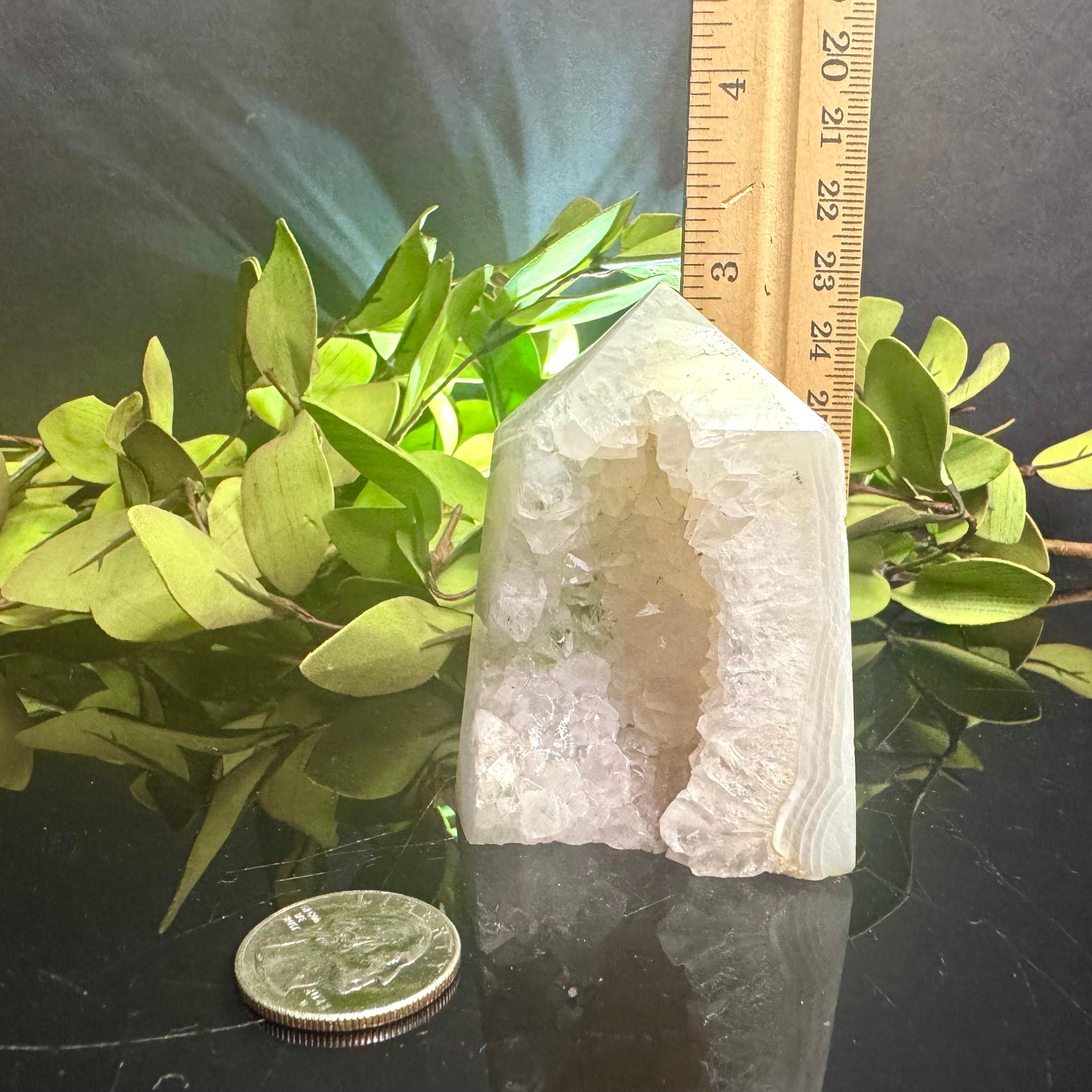 Agate and Quartz Geode Tower