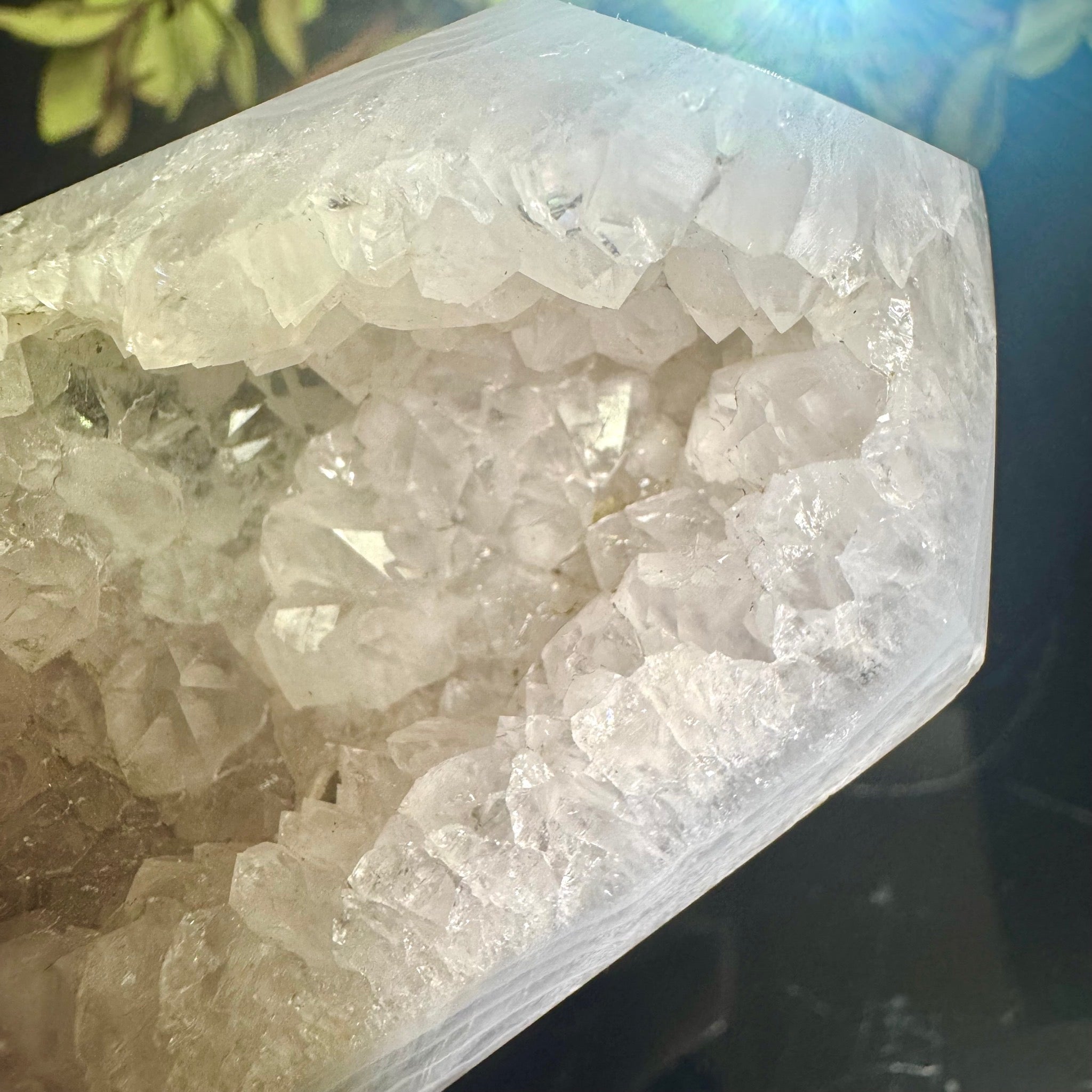 Agate and Quartz Geode Tower