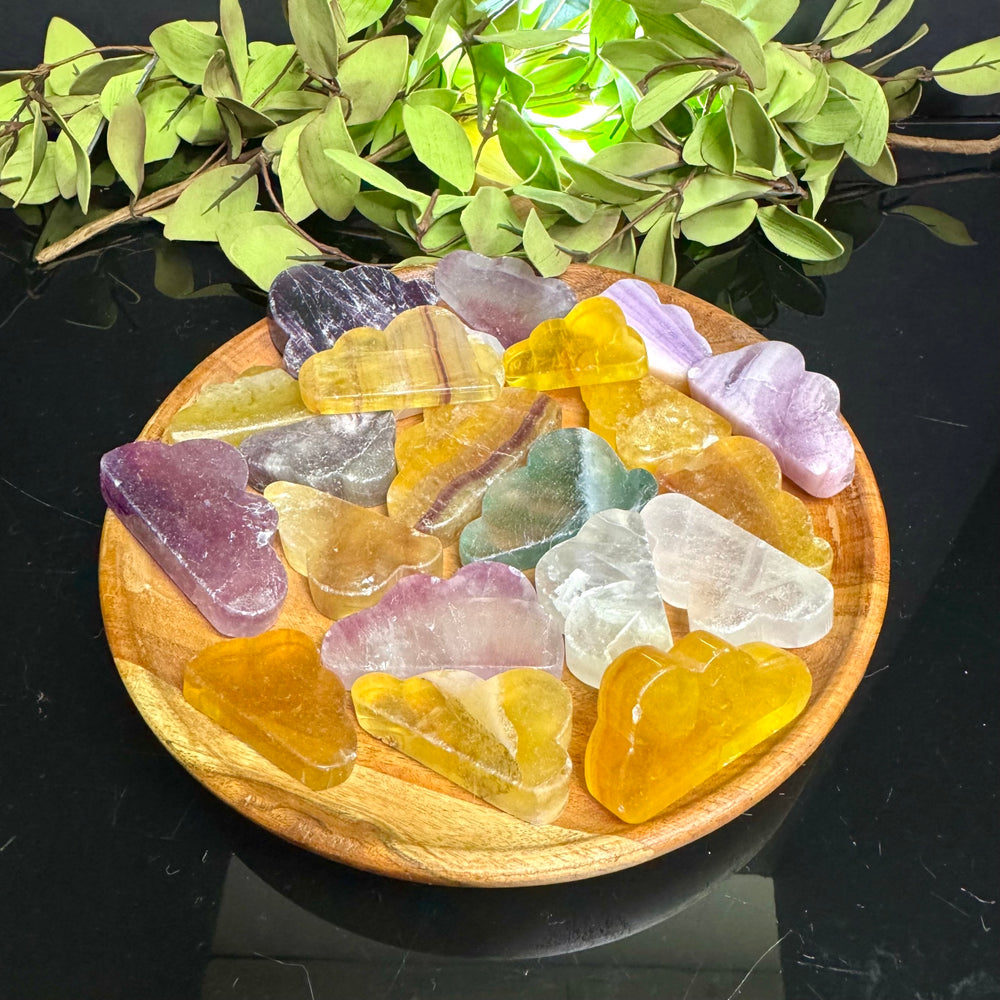 Rainbow Fluorite Carved Cloud