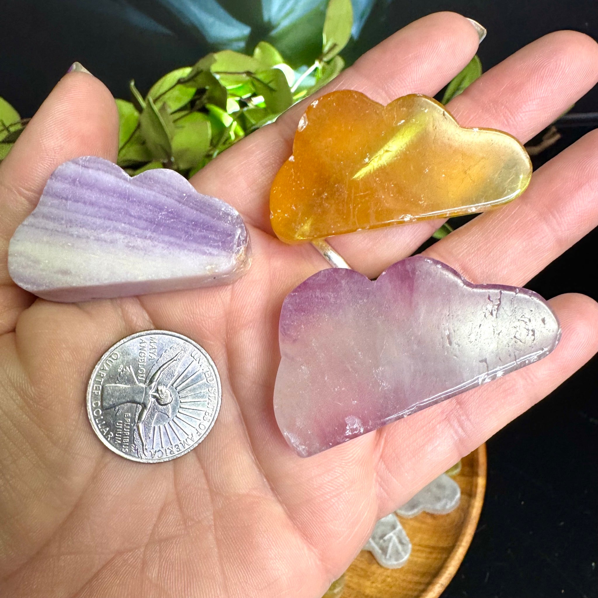 Rainbow Fluorite Carved Cloud