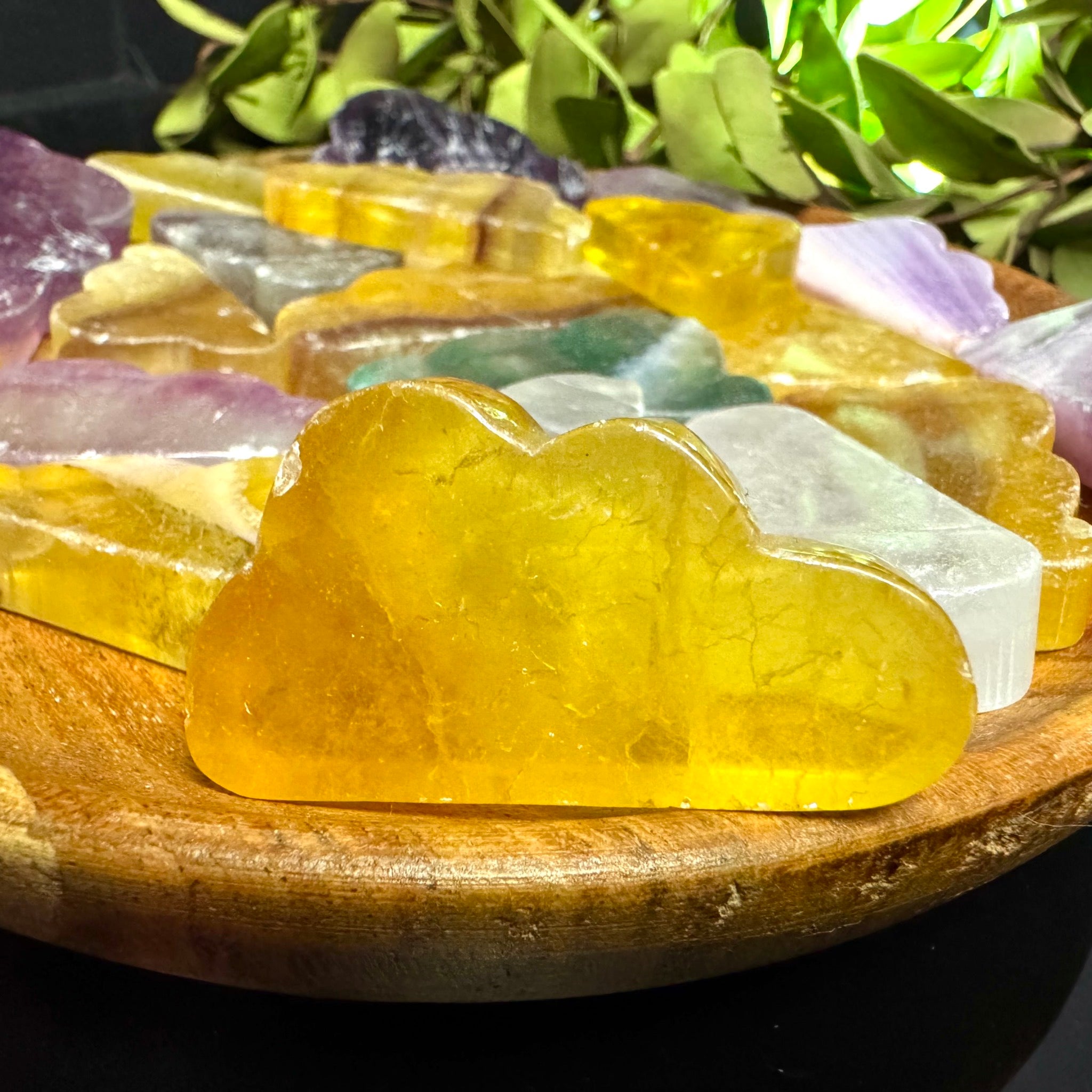 Rainbow Fluorite Carved Cloud
