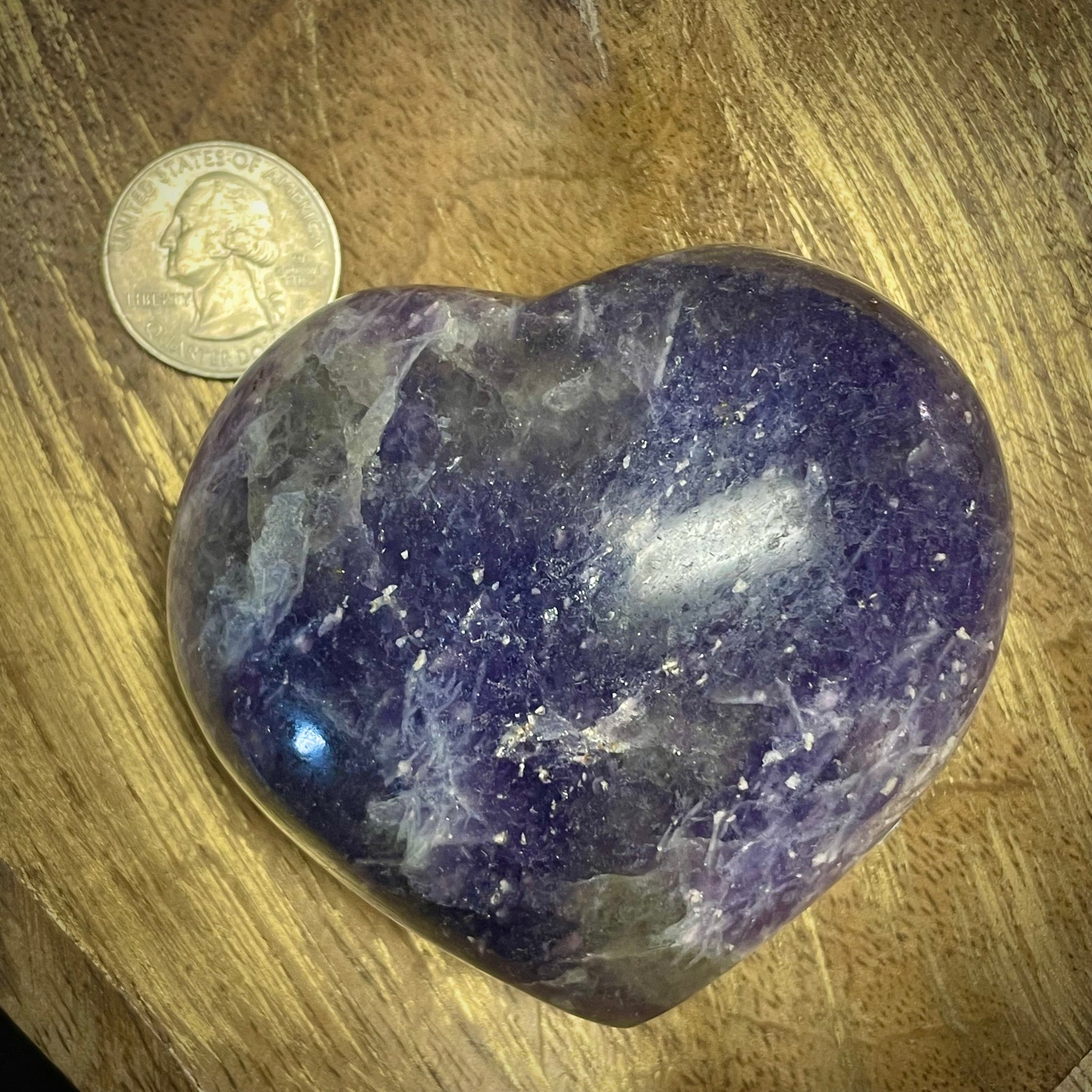 Lepidolite Heart