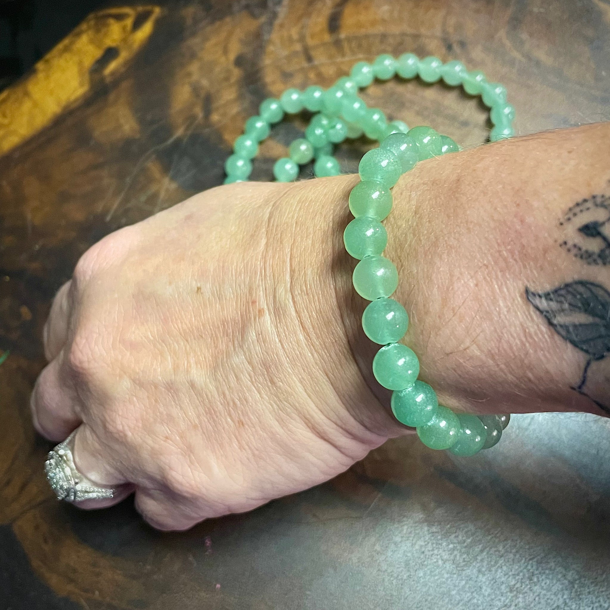 Green Aventurine Stretch Bracelet