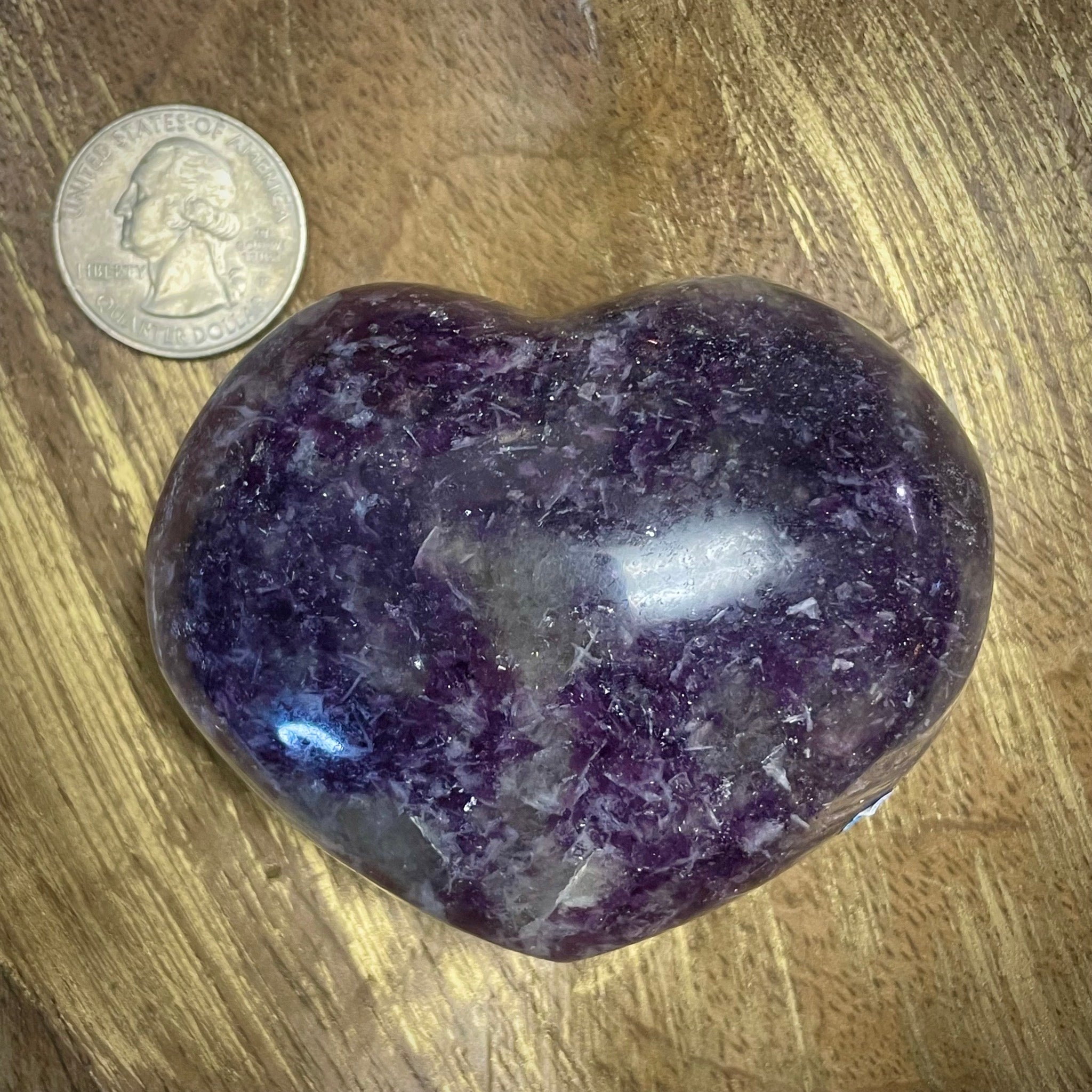 Lepidolite Heart