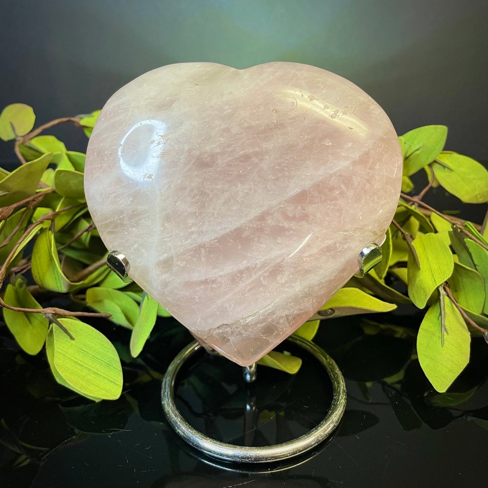 Rose Quartz Heart on Stand