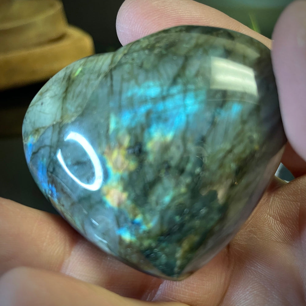 Labradorite Heart