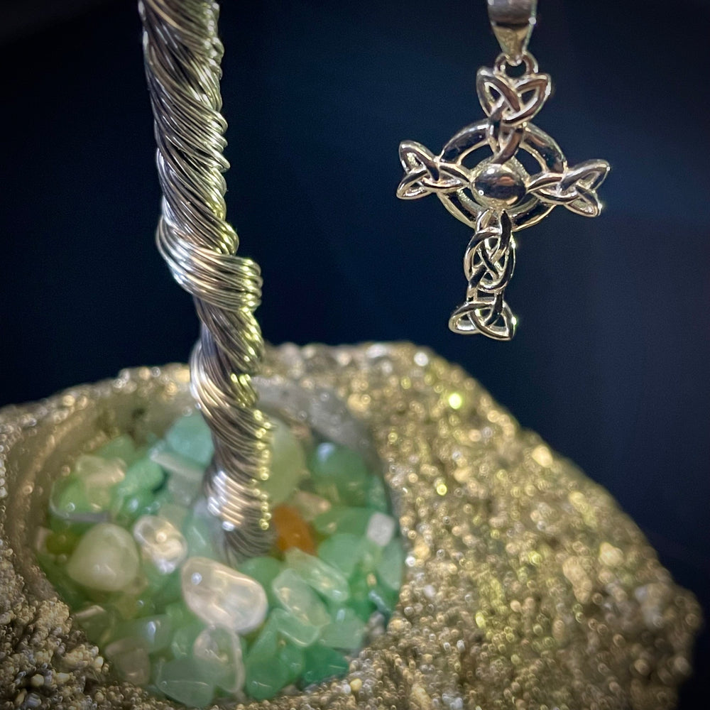 Green Aventurine on Pyrite Mojo Tree