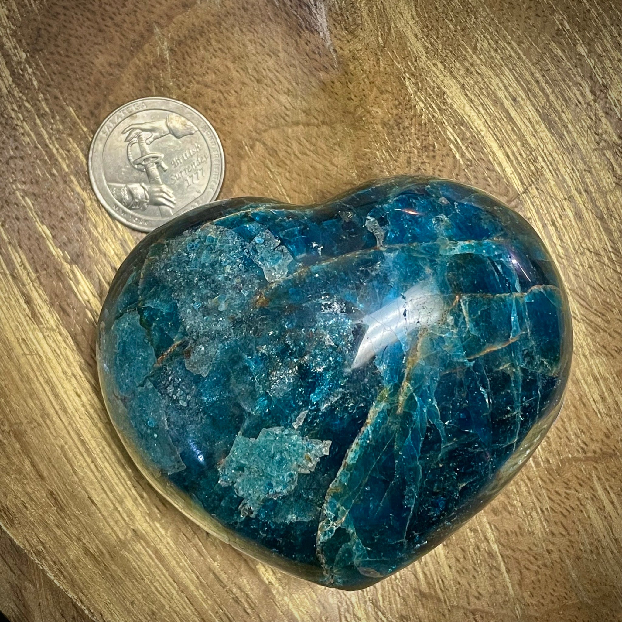 Blue Apatite Heart