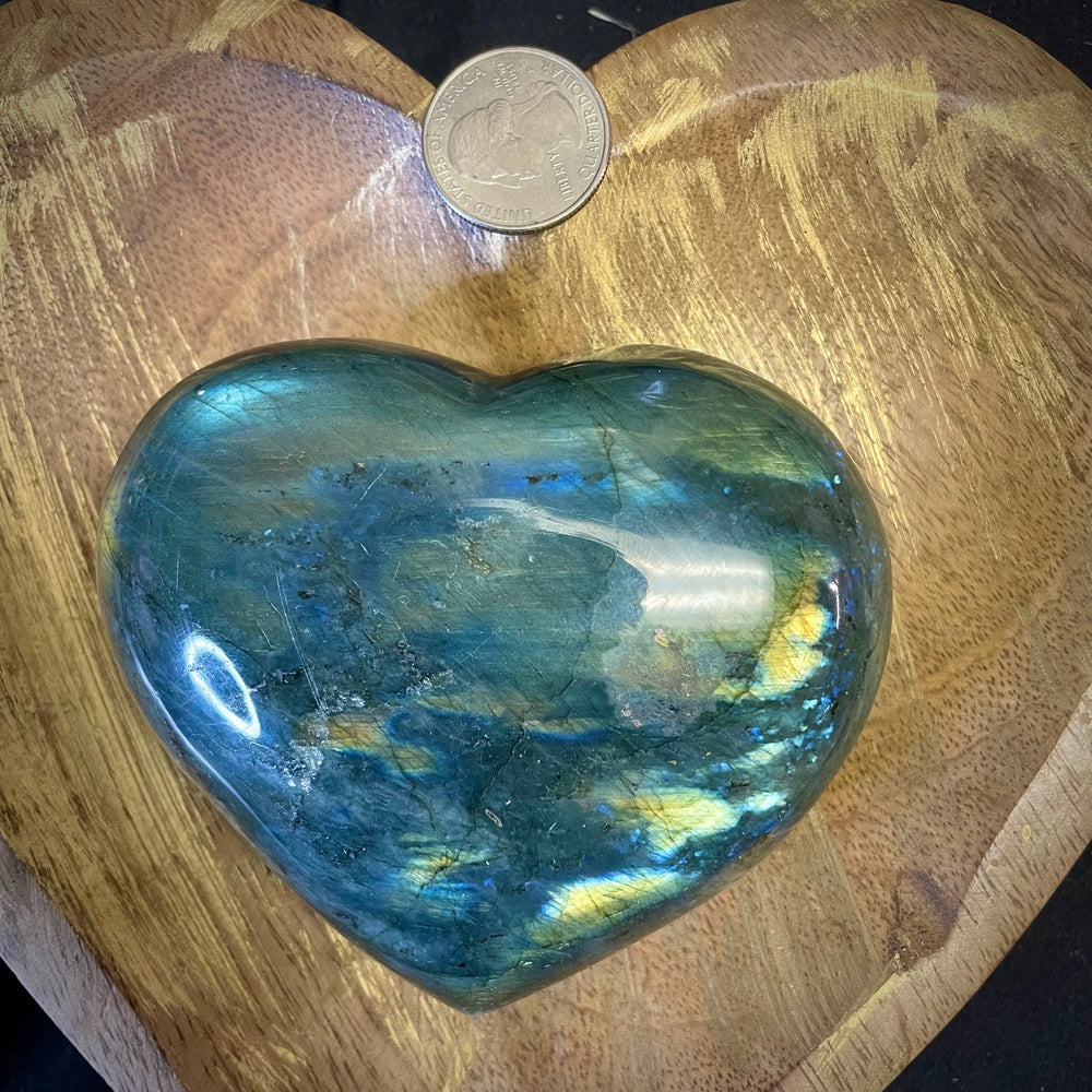 Labradorite Heart on Stand