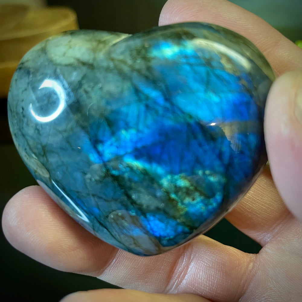 Labradorite Heart