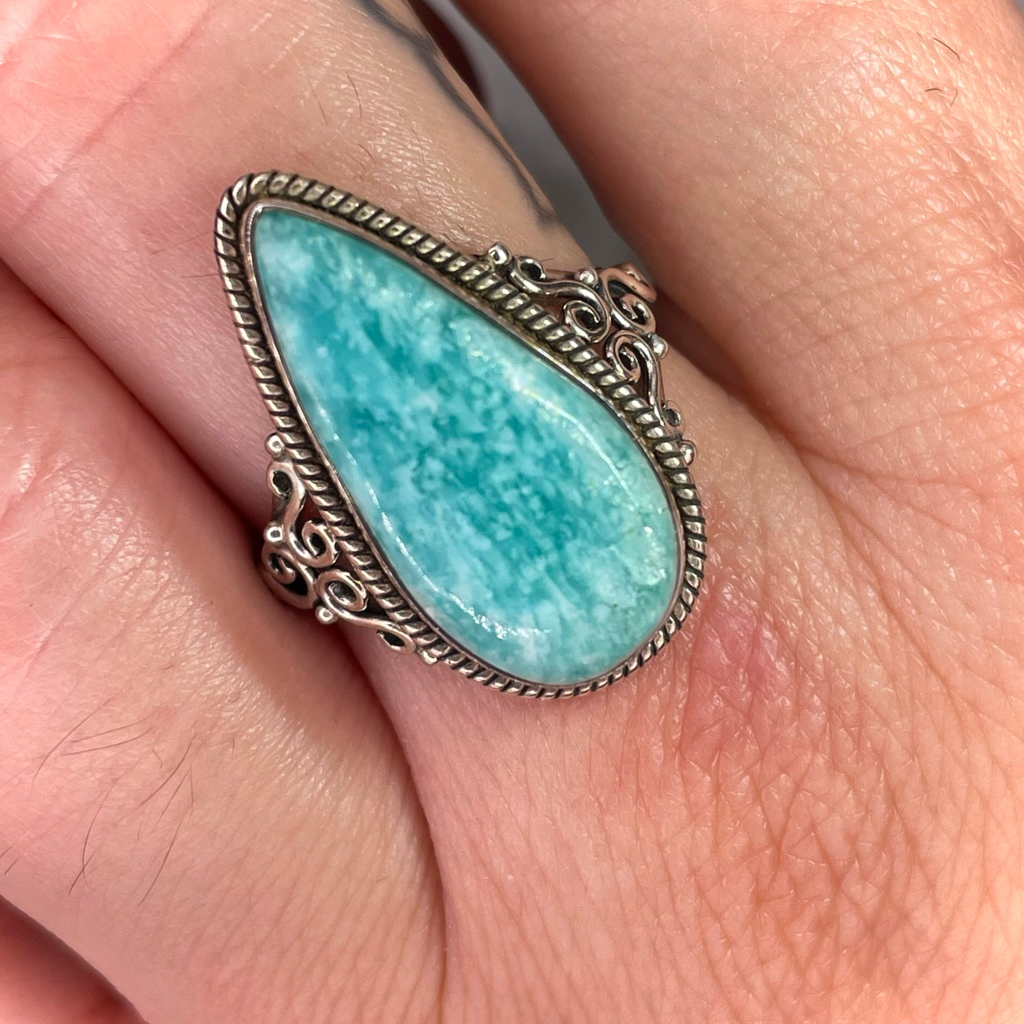 Amazonite Ring Sterling Silver