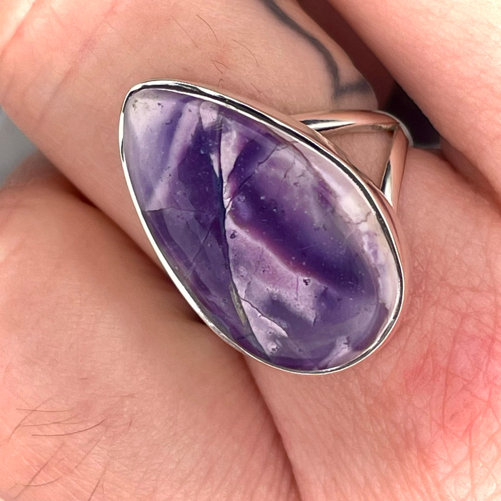 Teardrop Tiffany Stone Ring Sterling Silver