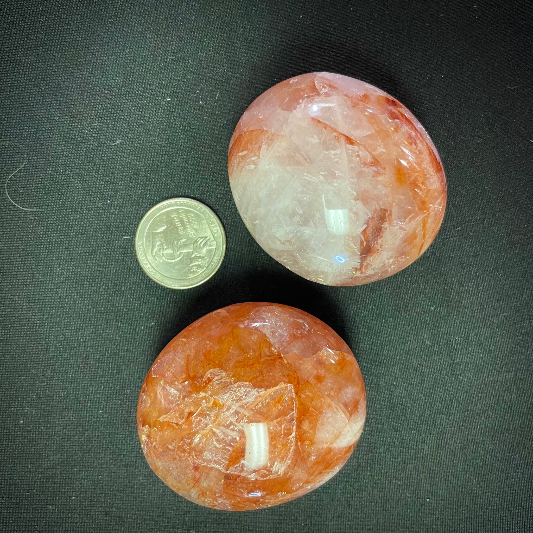 Fire Quartz Palm Stone