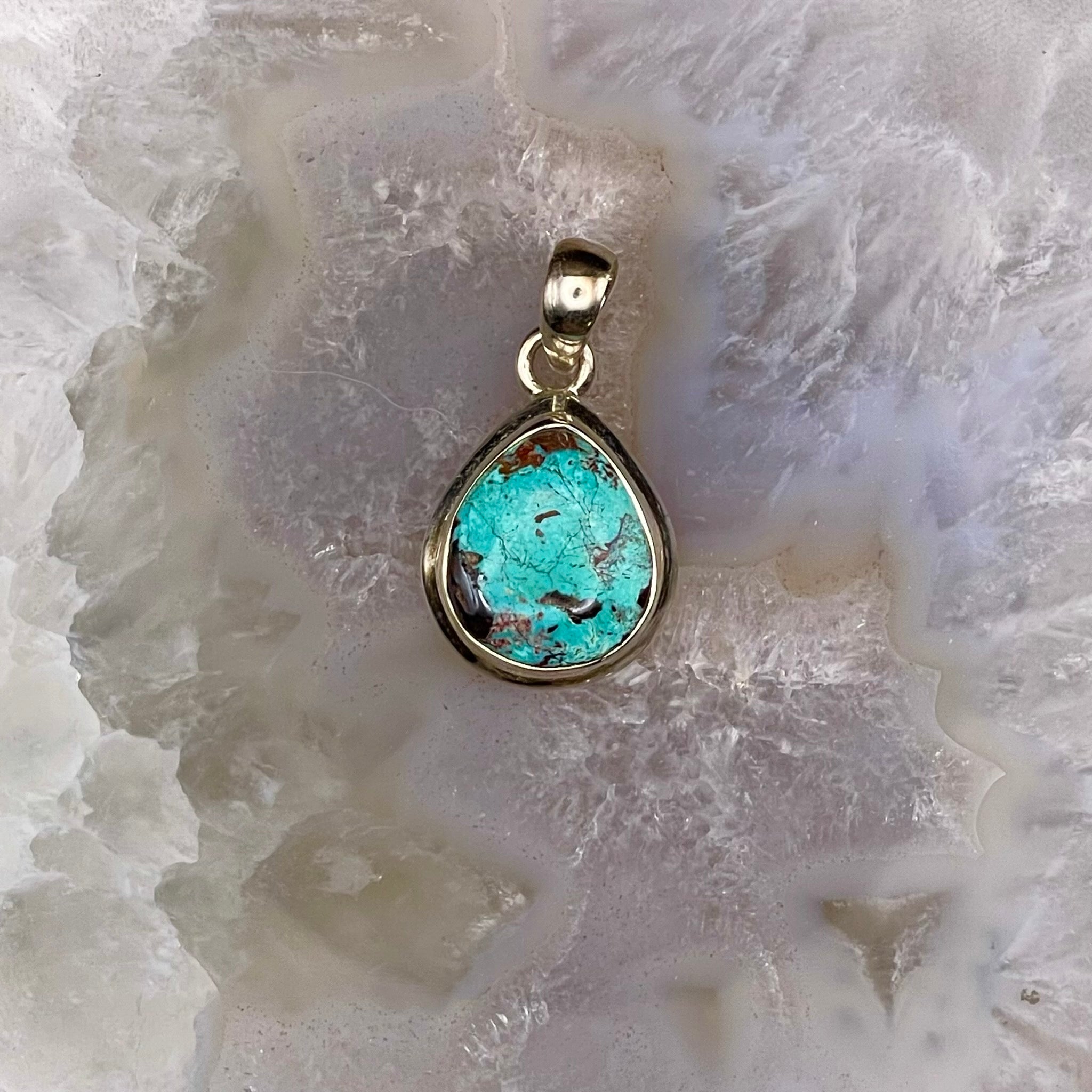 Turquoise Pendant Sterling Silver