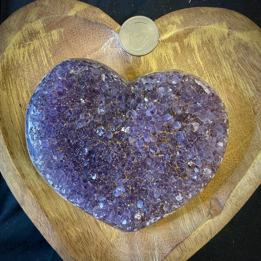 Amethyst Heart on Stand