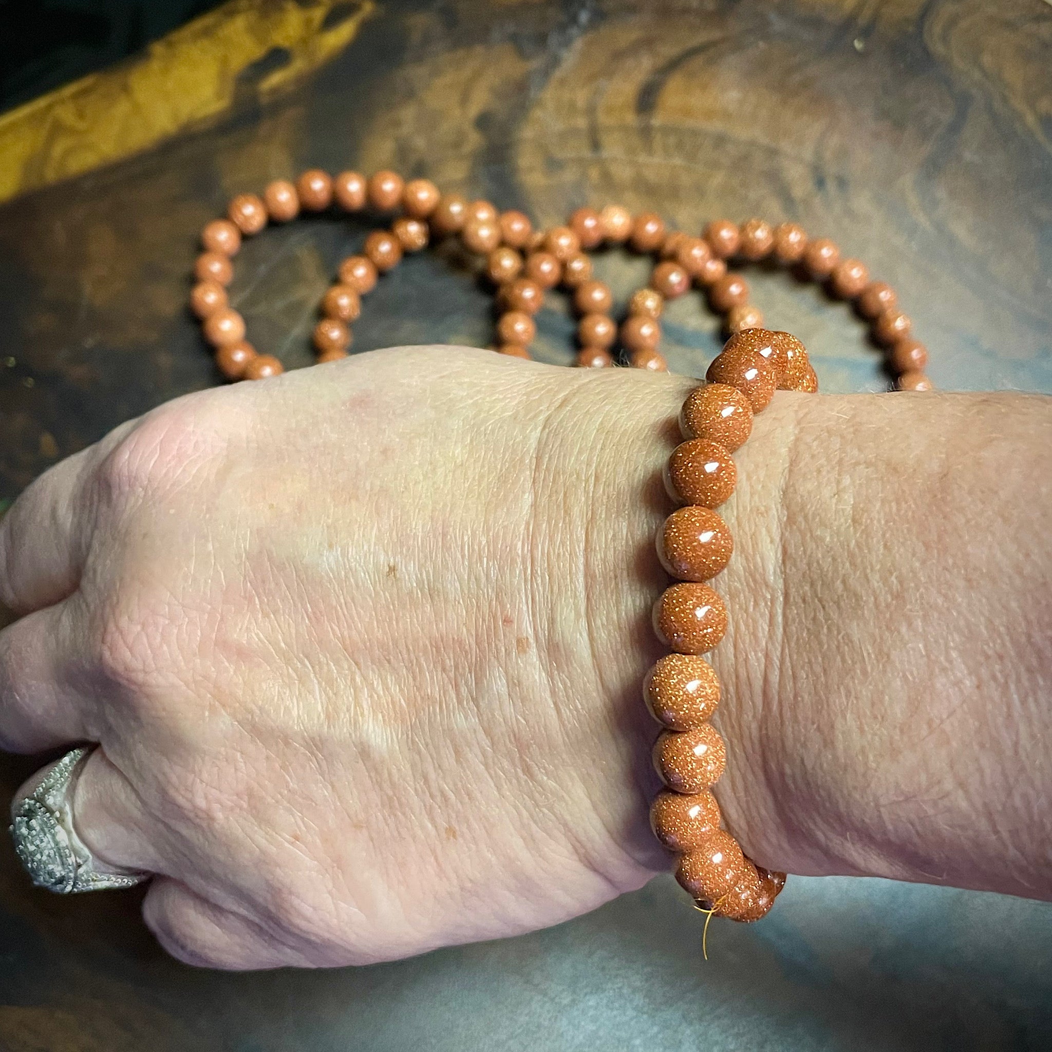 Goldstone Stretch Bracelet