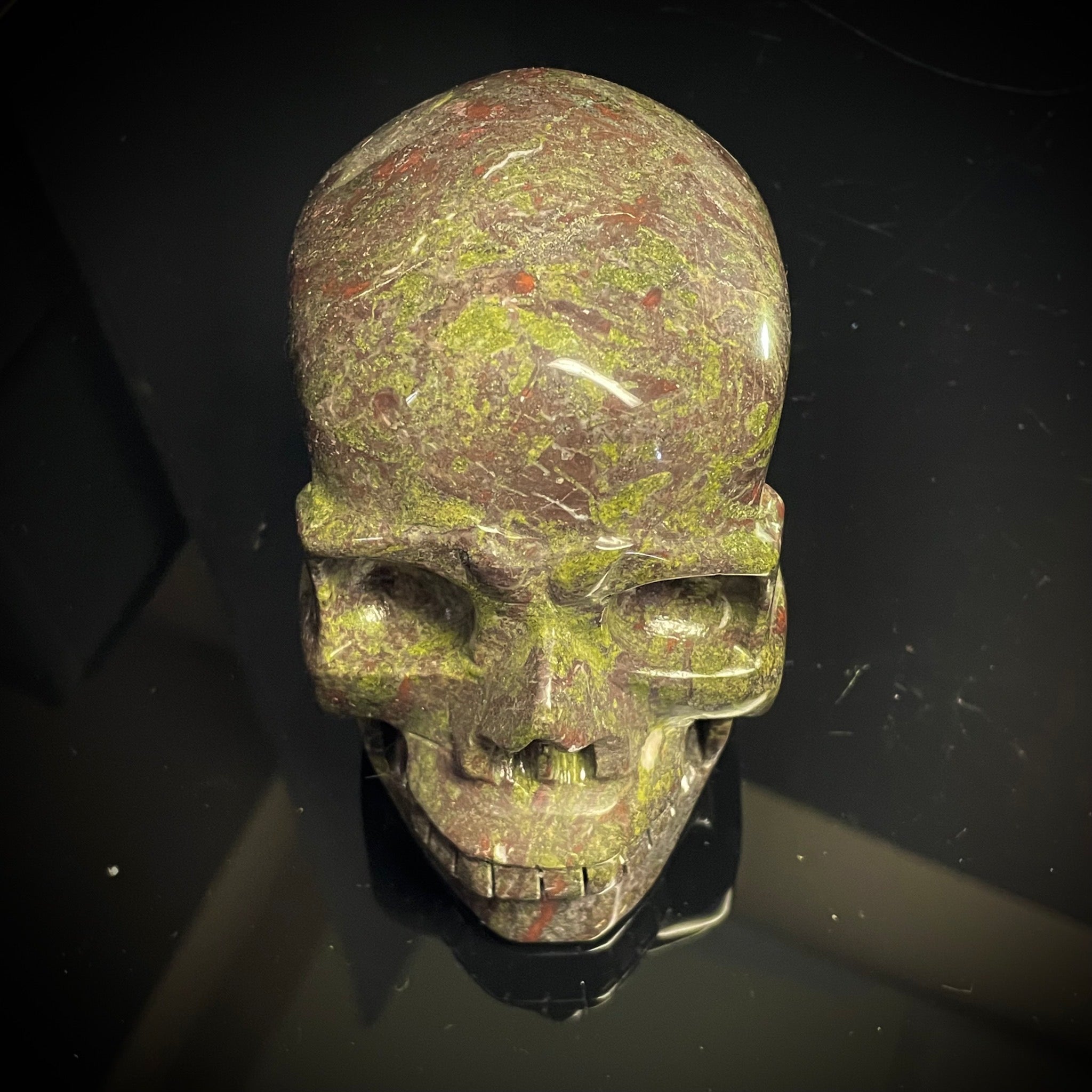 Dragons Blood Jasper Skull