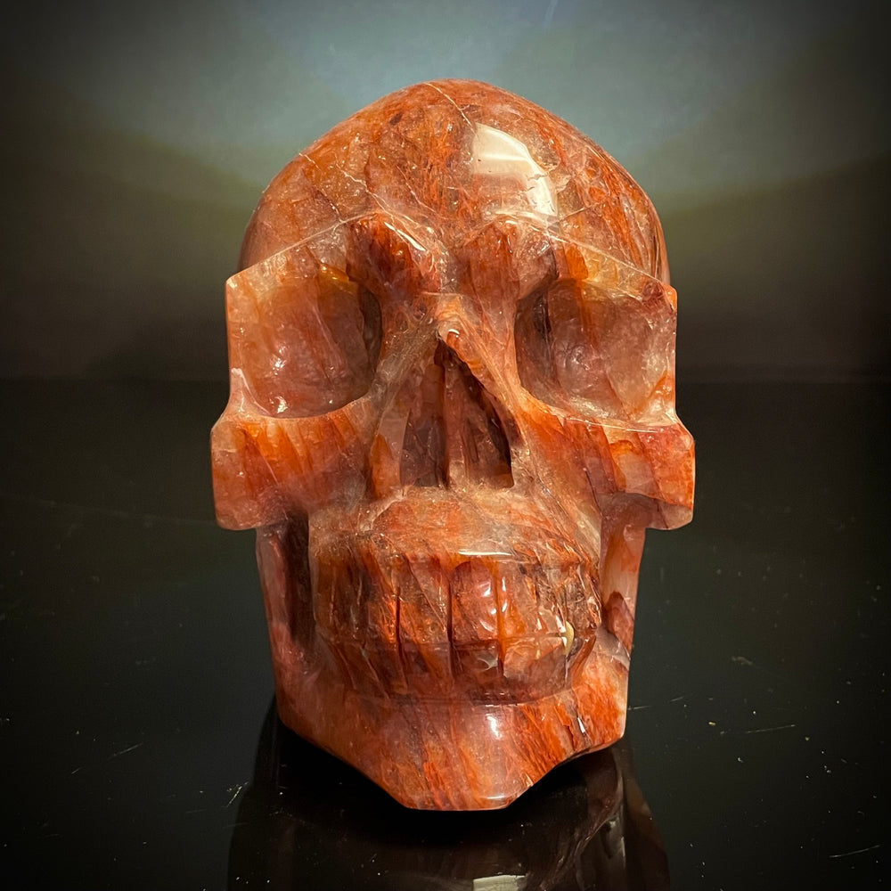 Fire Quartz Skull