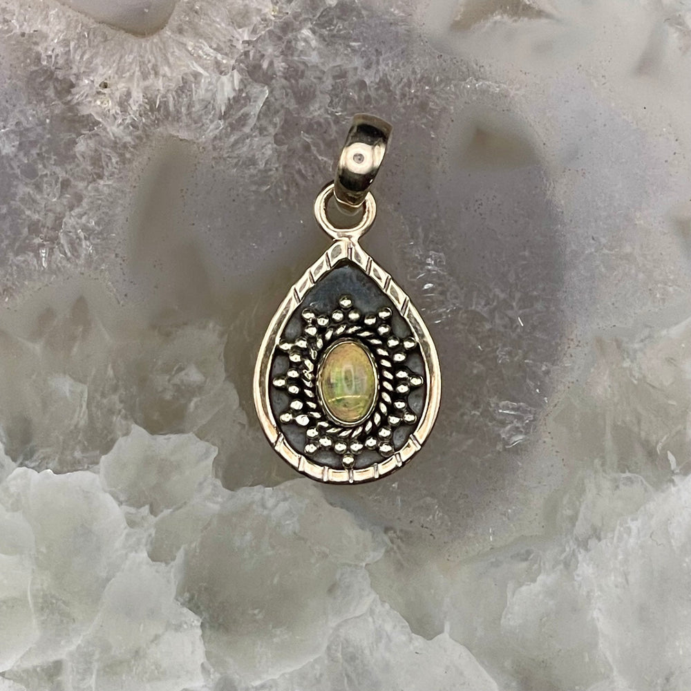 Opal Pendant Sterling Silver