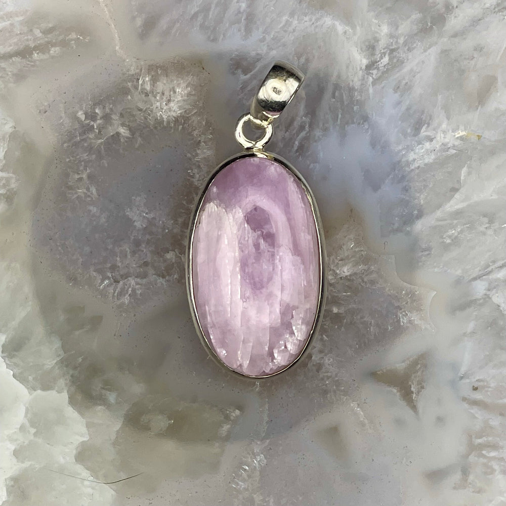 Kunzite Pendant Sterling Silver