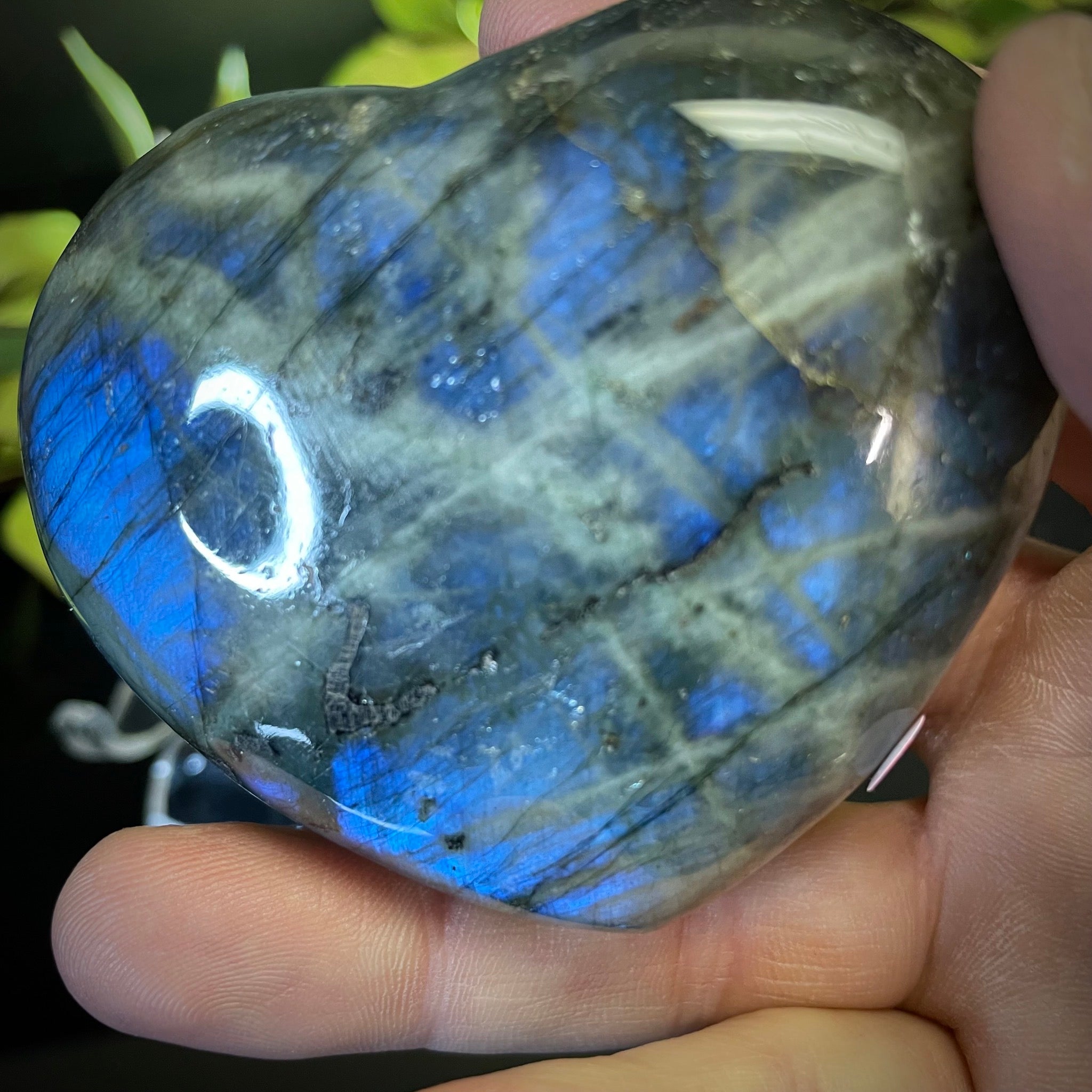 Labradorite Heart