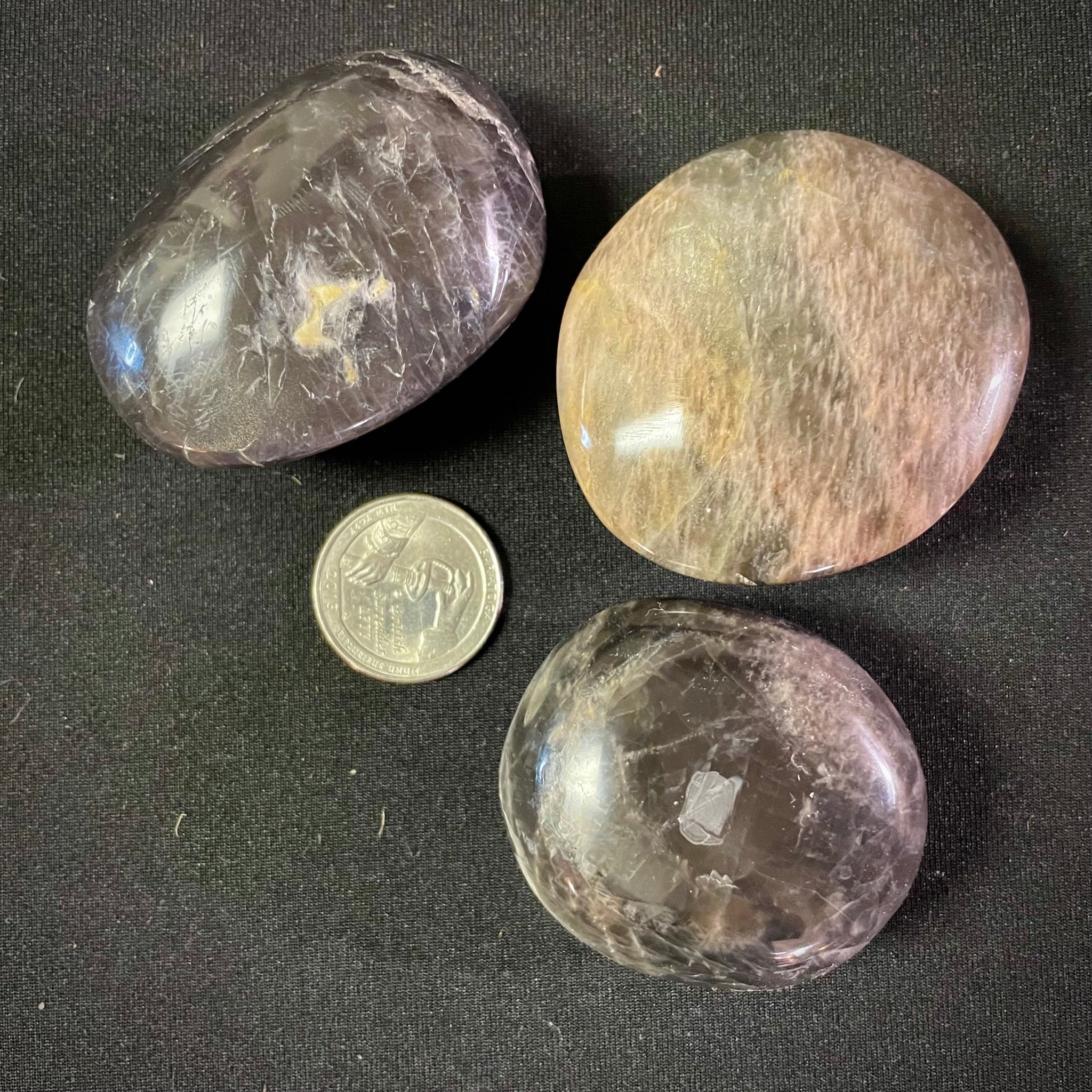 Black Moonstone Palm Stone