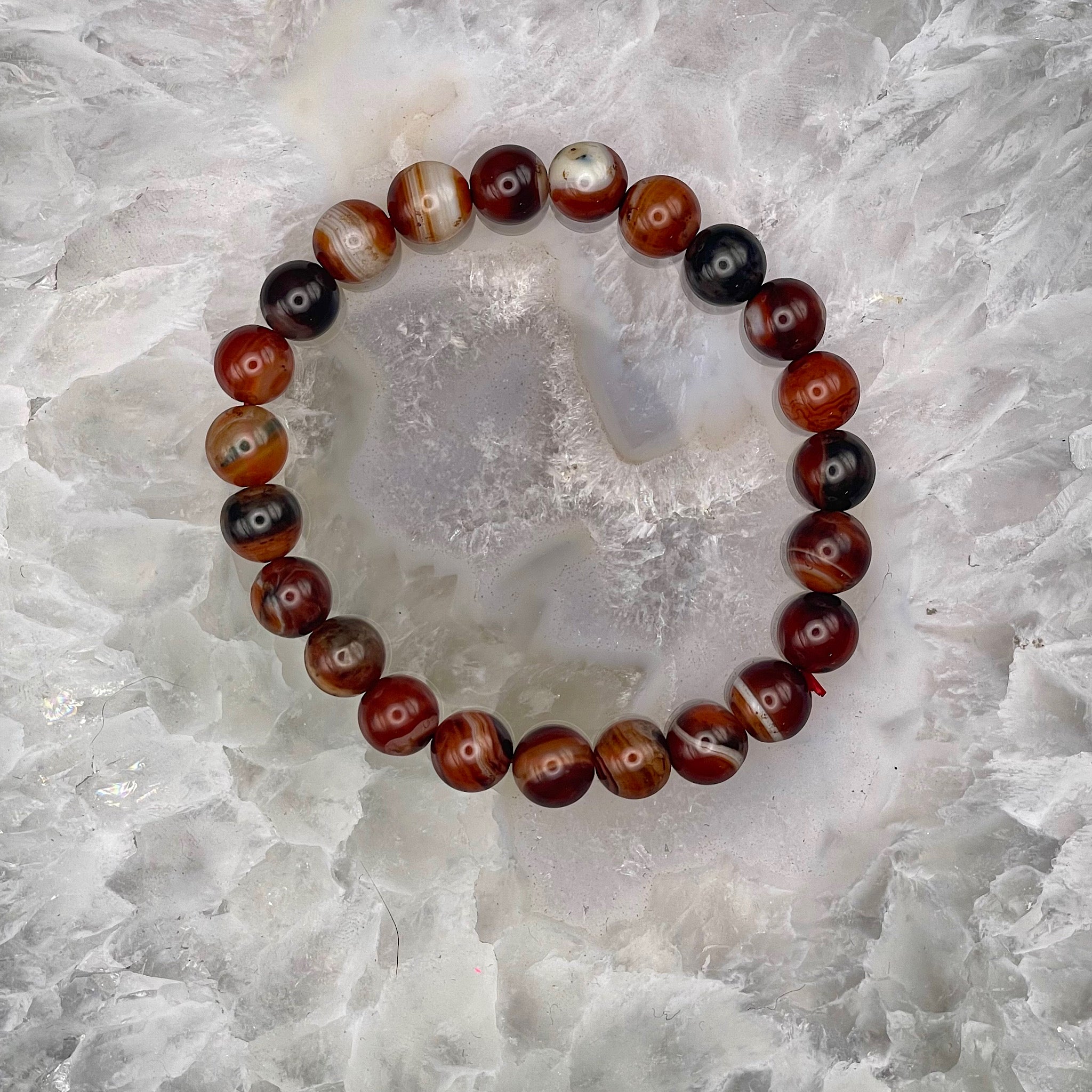 Red Agate Stretch Bracelet